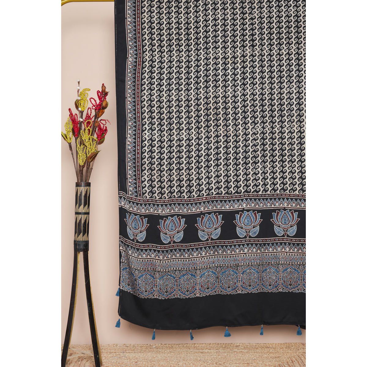 PURE MODAL SILK AJRAKH DUPATTA