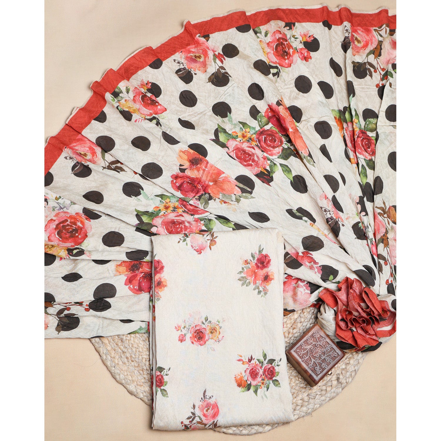 MOGRA CHANDERI 2 PIECE SET