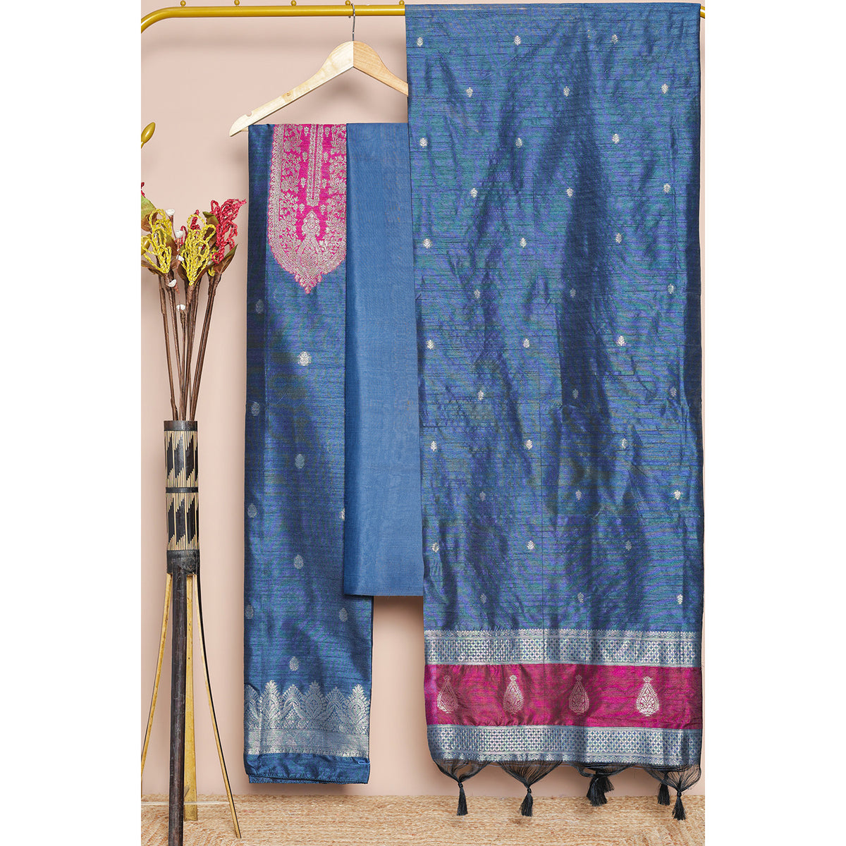 BROCADE RAW SILK SUIT SET