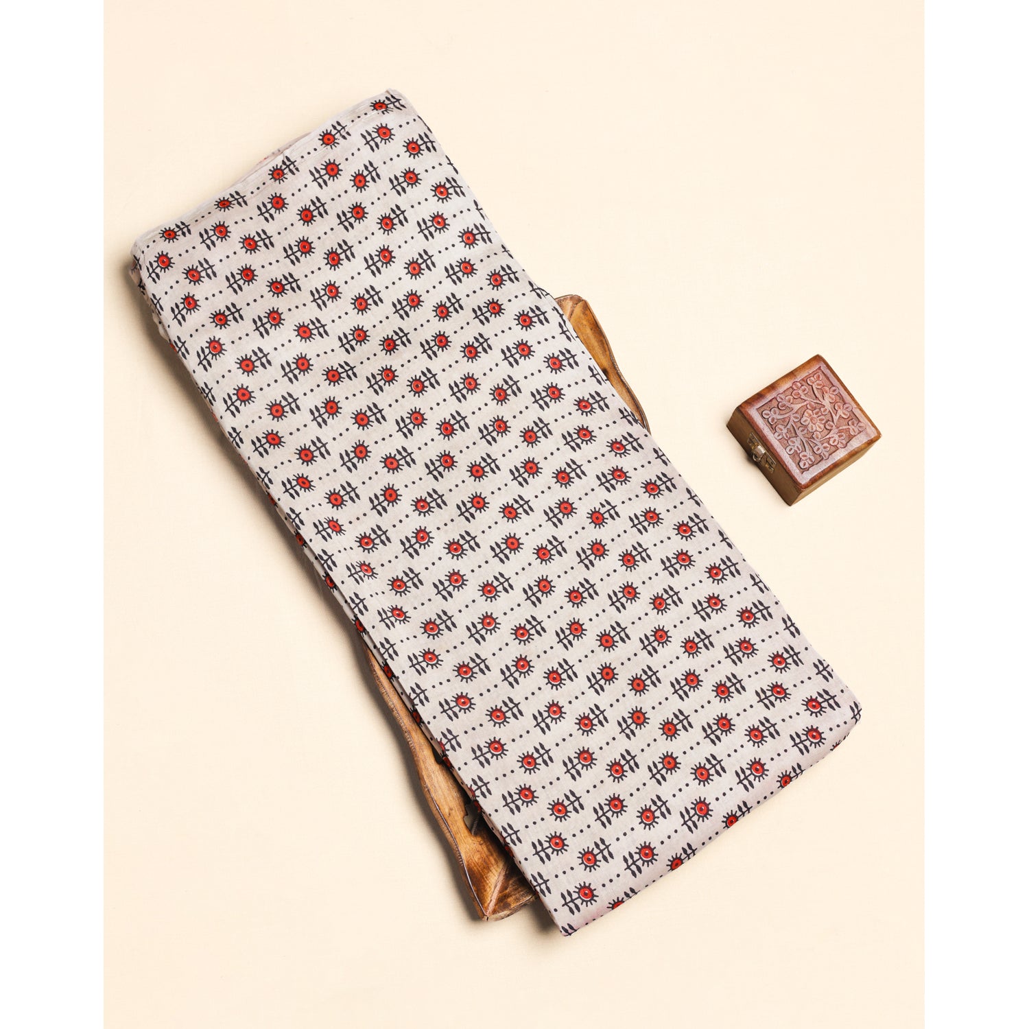 CREPE AJRAKH PRINTED FABRIC