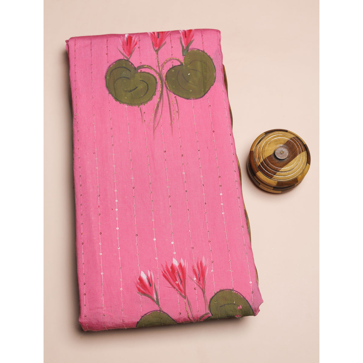COTTON BRUSH PAINTED FABRIC