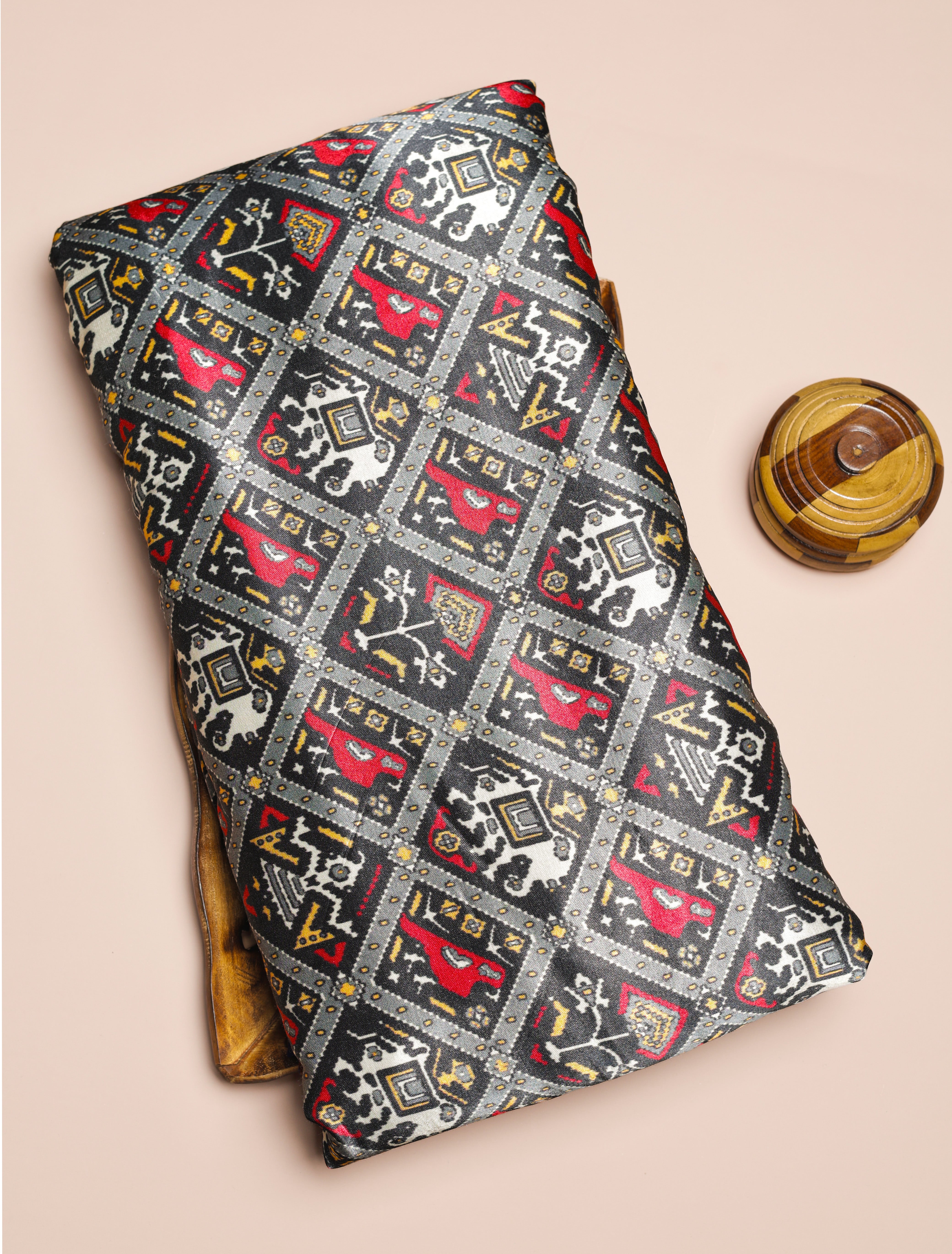 PURE MASHRU GAJJI SILK PRINTED FABRIC