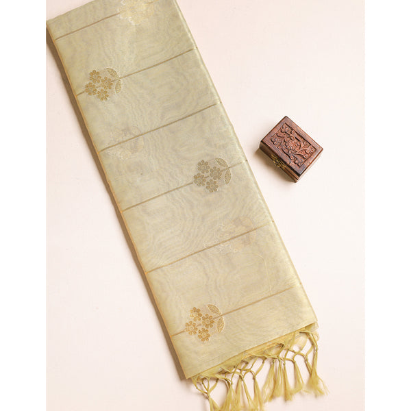 TISSUE SILK WOVEN SAREE