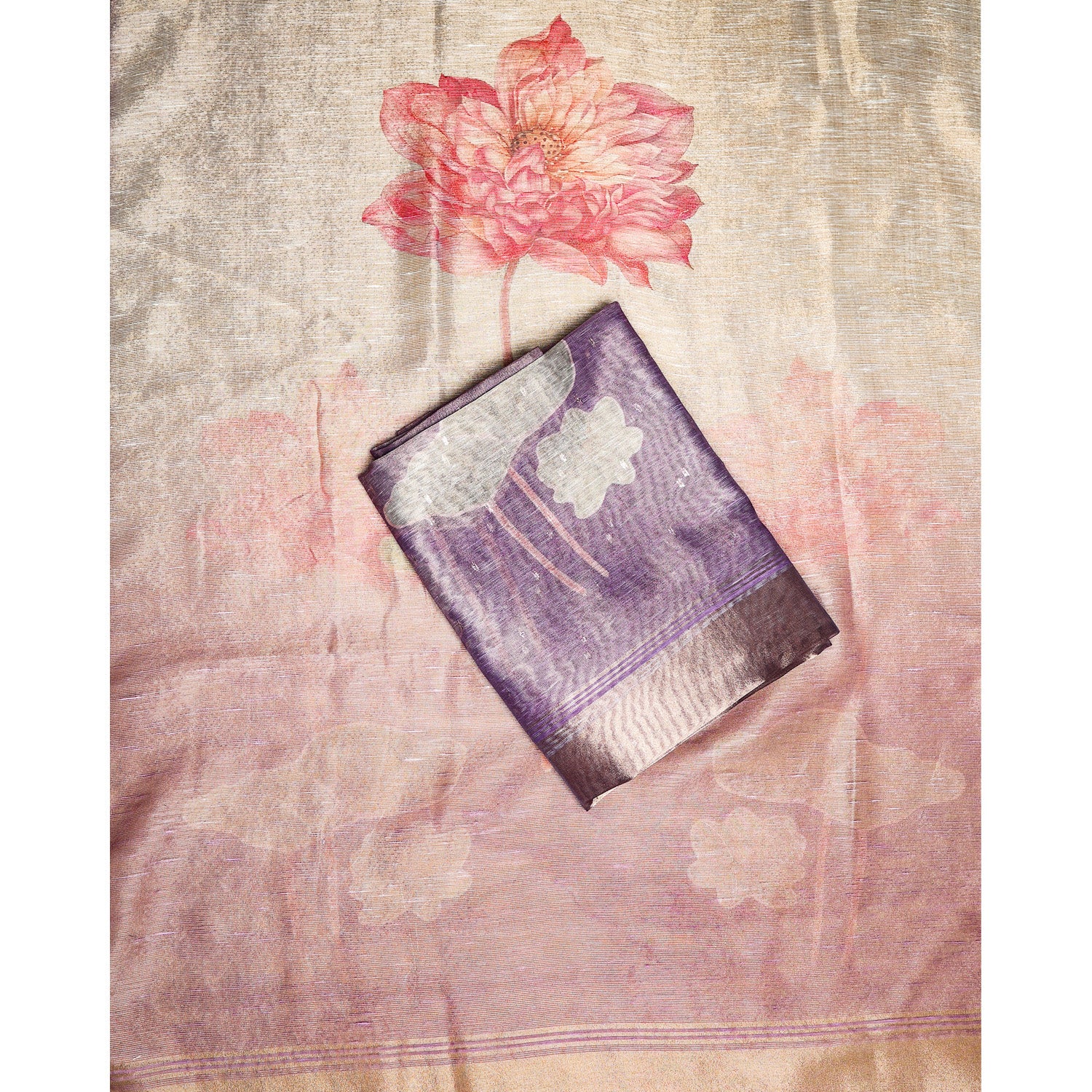TEHZEEB - TISSUE SILK PRINTED 2 PIECE SET