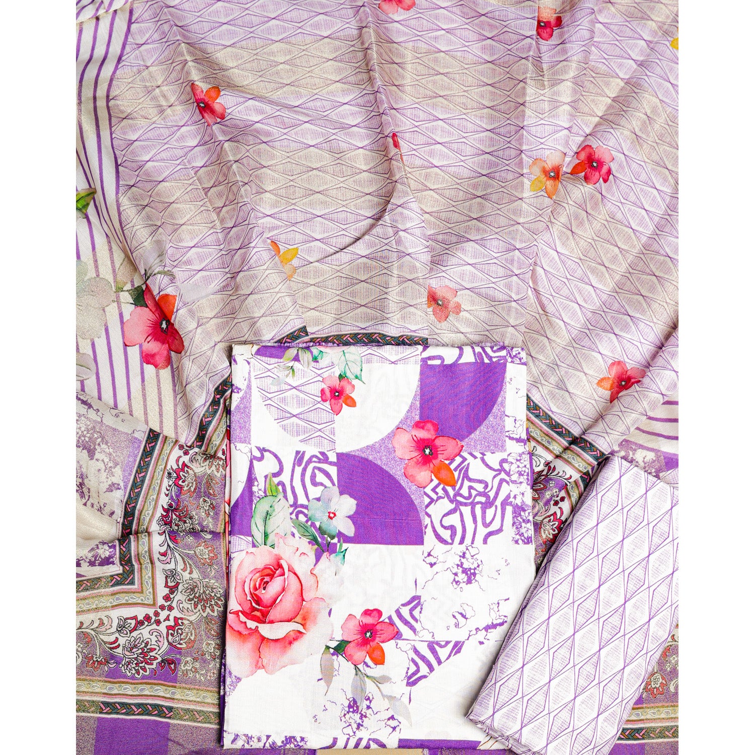 COTTON SILK SUIT SET