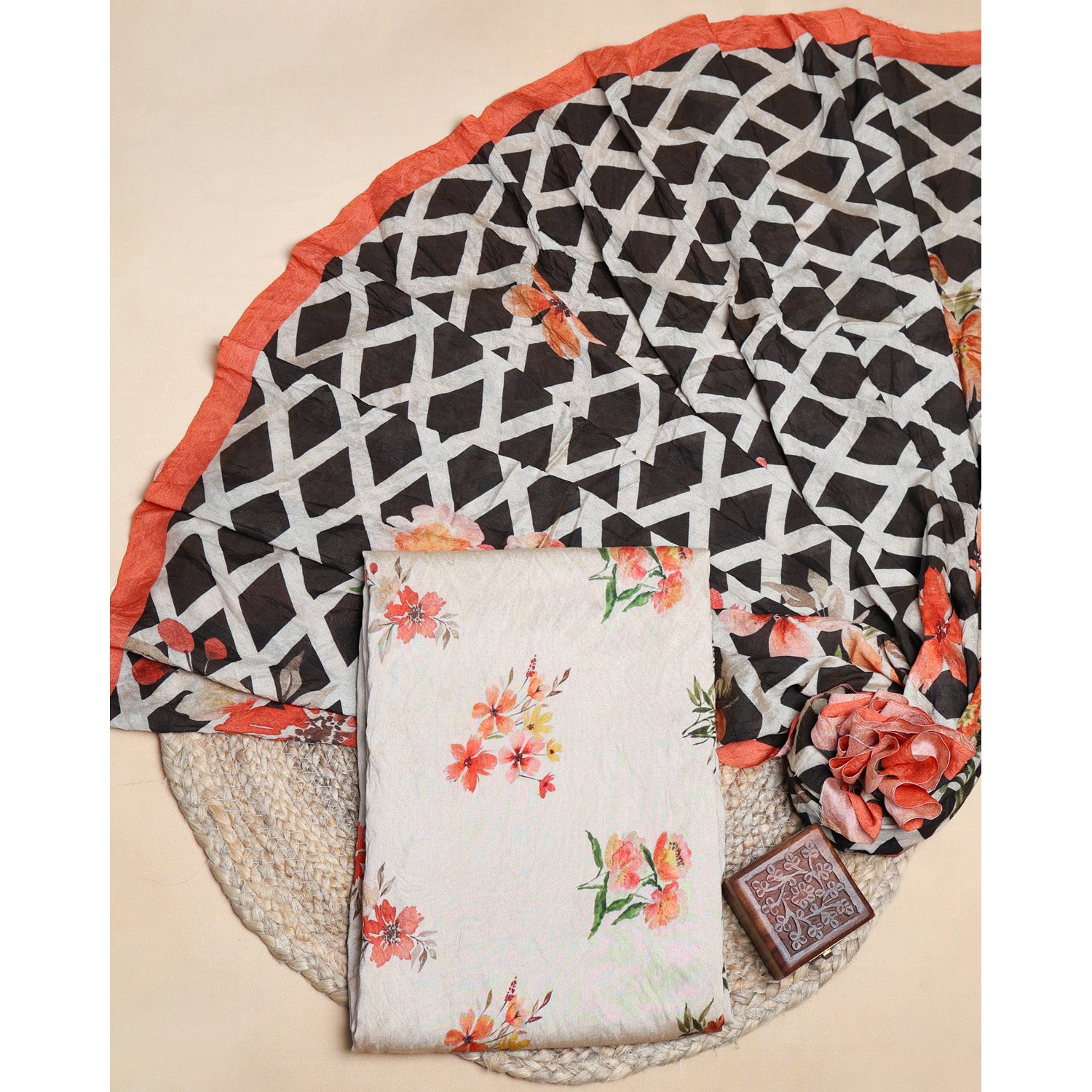 MOGRA CHANDERI 2 PIECE SET
