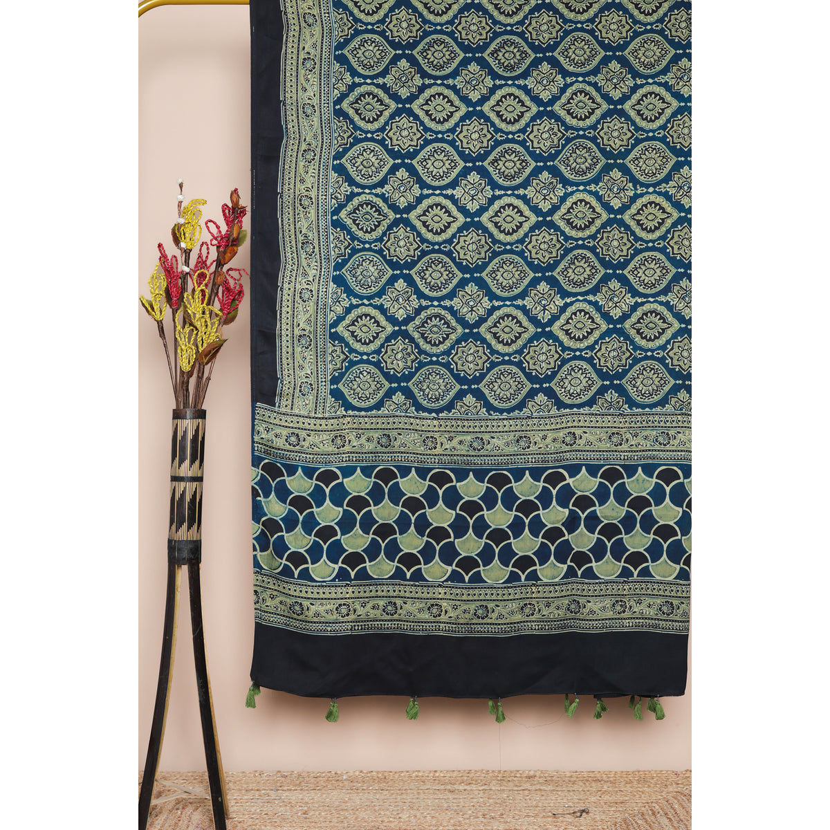 PURE MODAL SILK AJRAKH DUPATTA