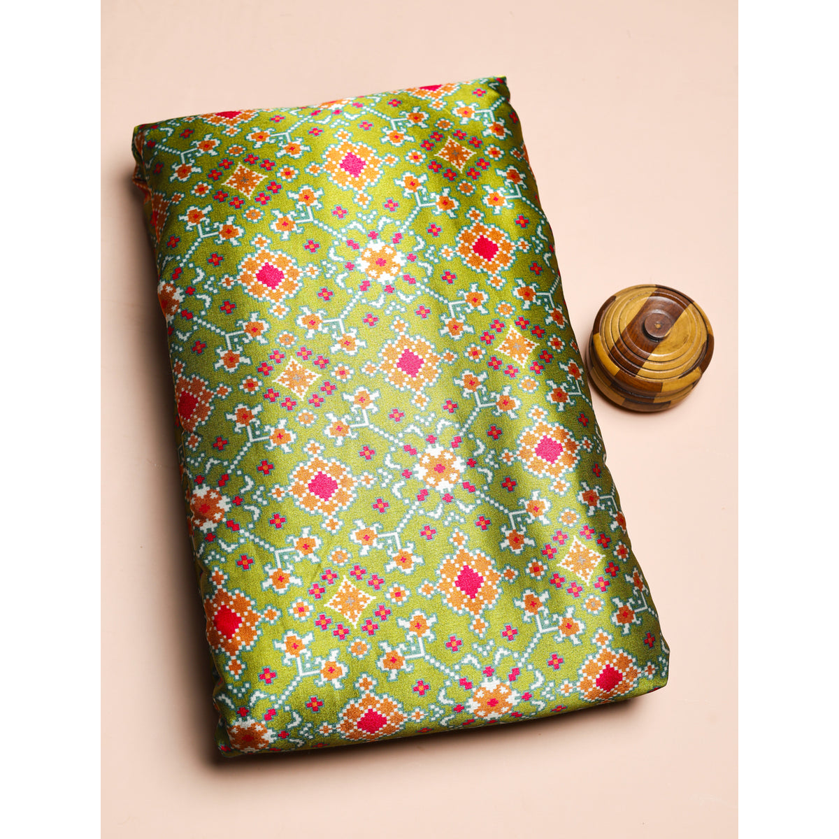 PURE MASHRU GAJJI SILK PATOLA PRINTED FABRIC