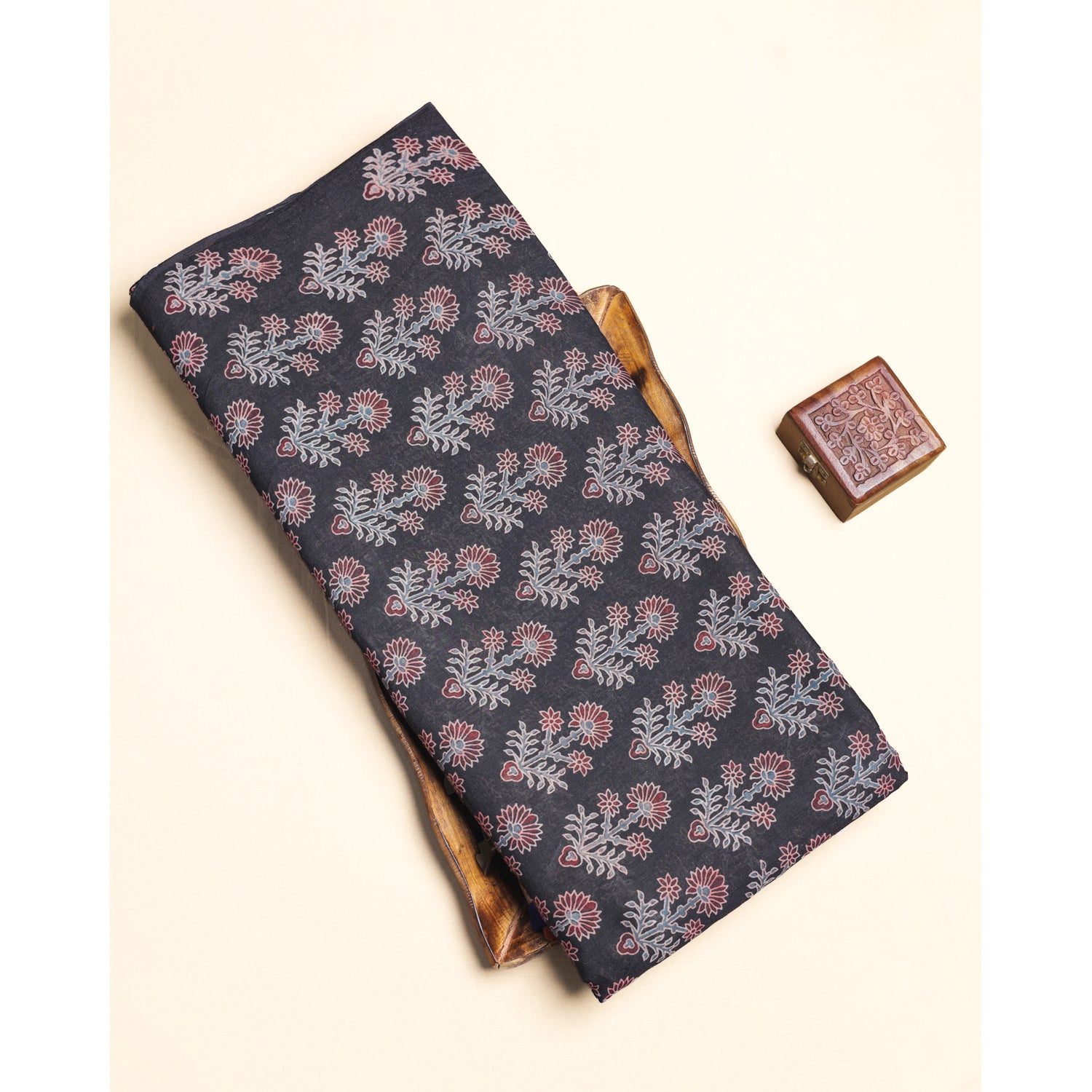 CREPE AJRAKH PRINTED FABRIC