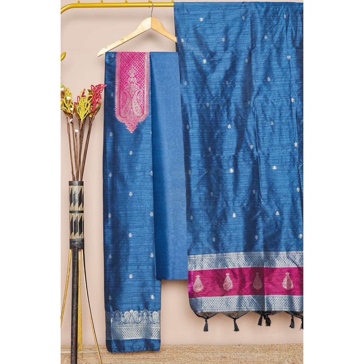 BROCADE RAW SILK SUIT SET