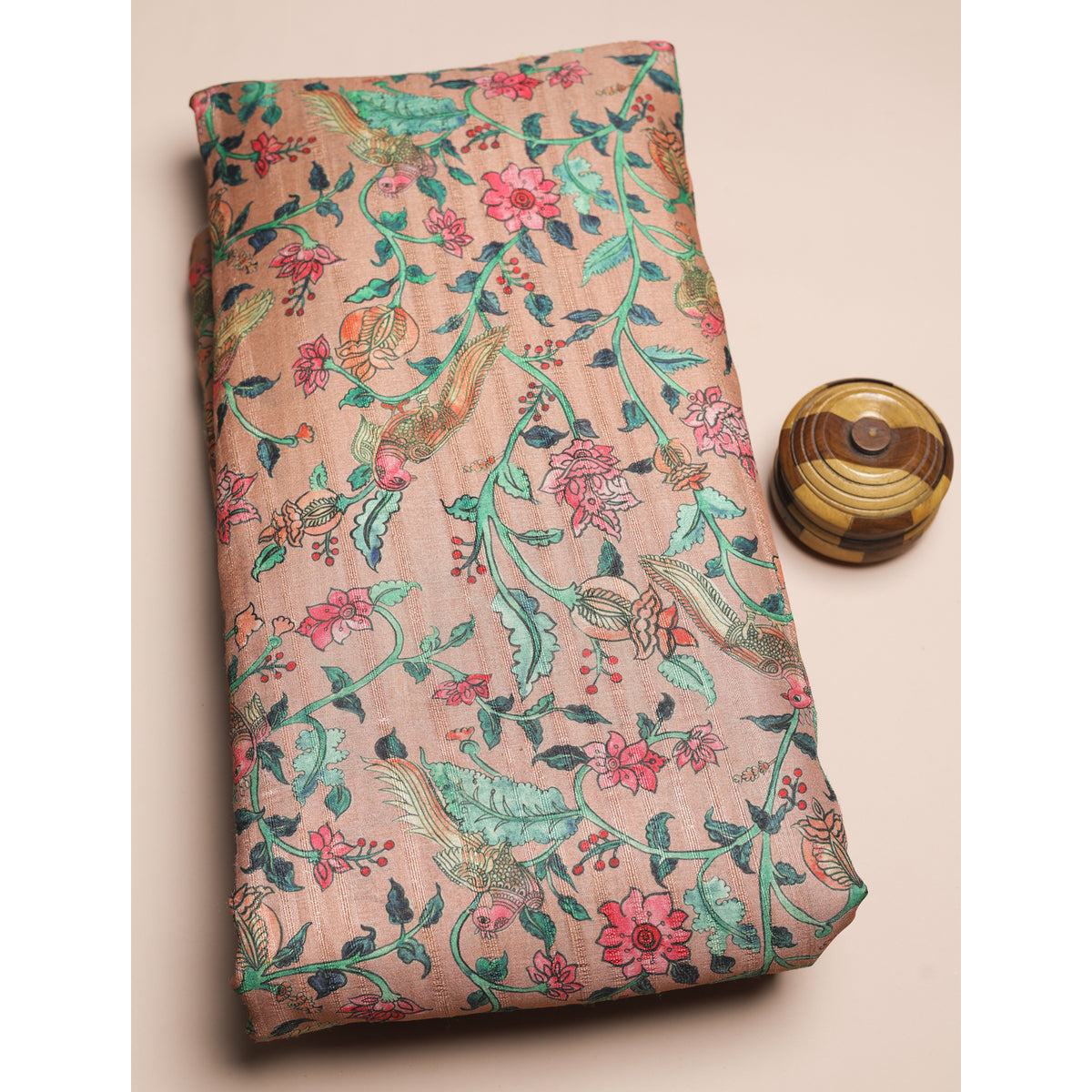SEMI TUSSAR PRINTED FABRIC