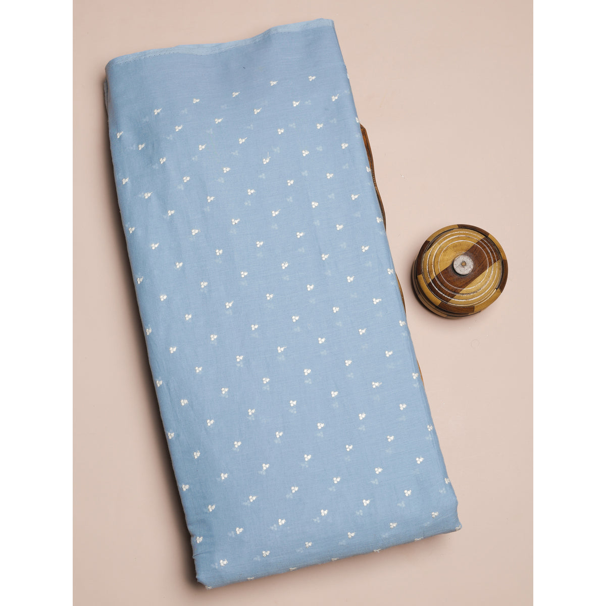 MUL COTTON EMBROIDERED FABRIC