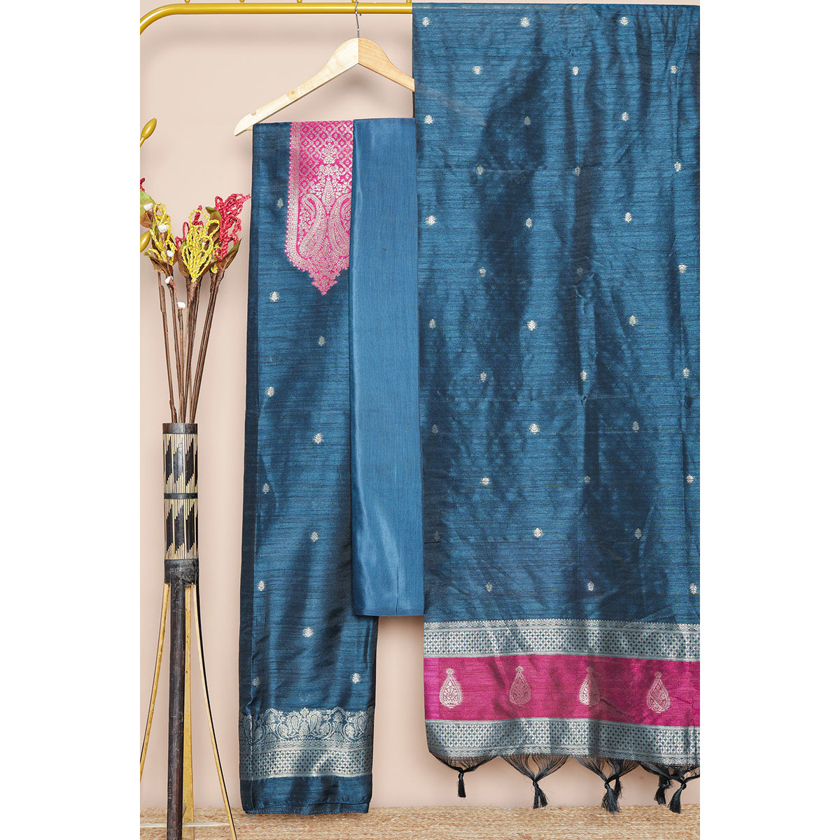 BROCADE RAW SILK SUIT SET