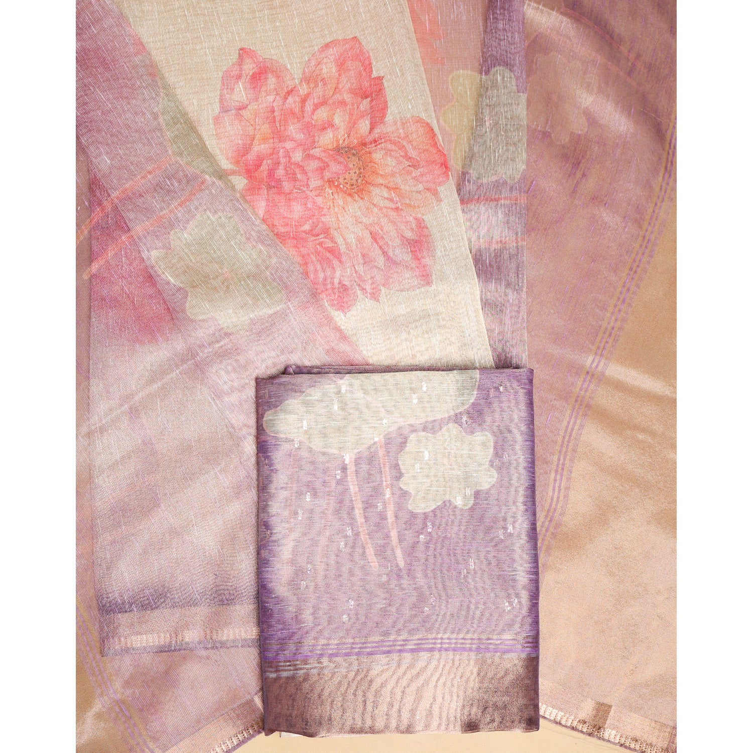TEHZEEB - TISSUE SILK PRINTED 2 PIECE SET