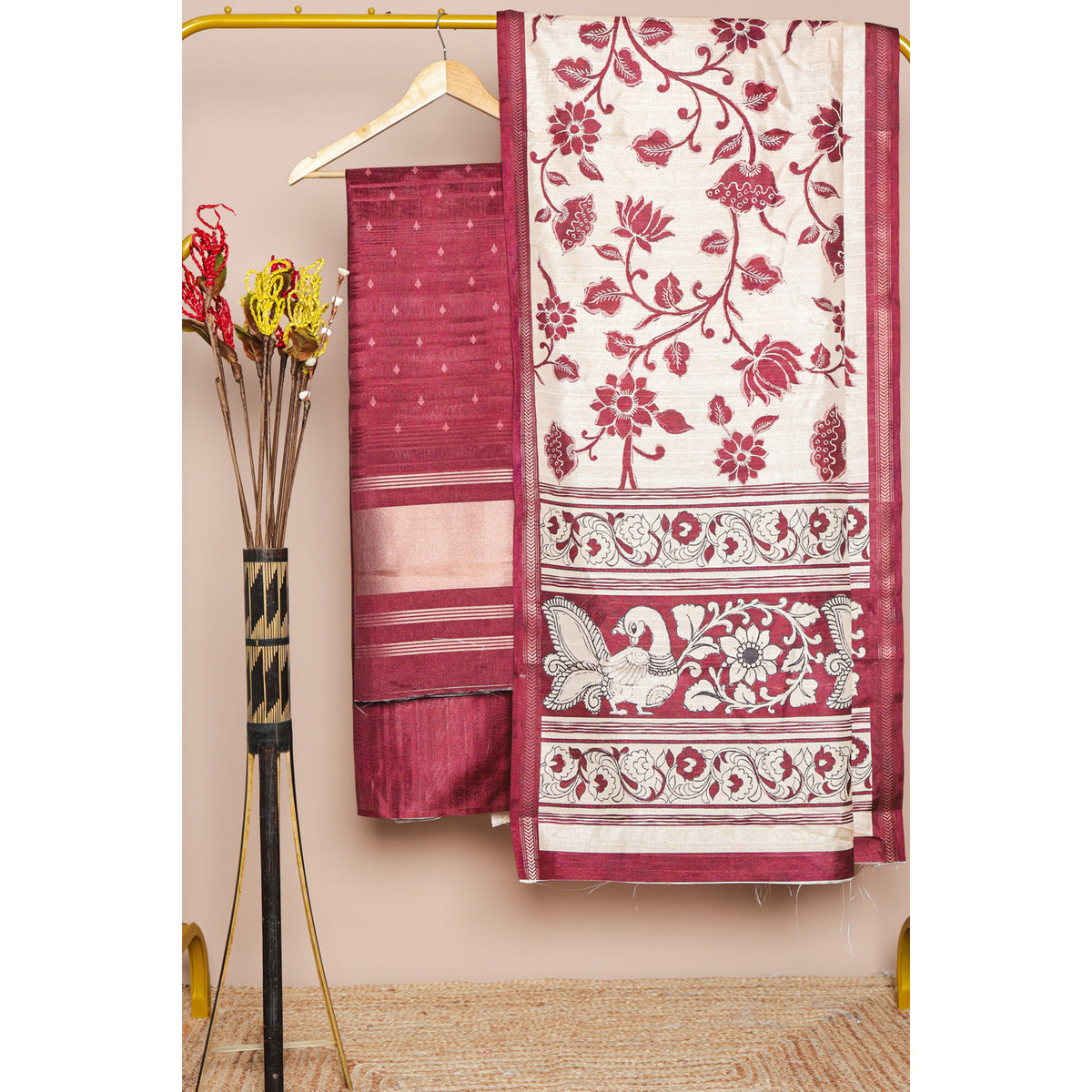 DEVANSHI - SEMI TUSSAR PRINTED SUIT SET