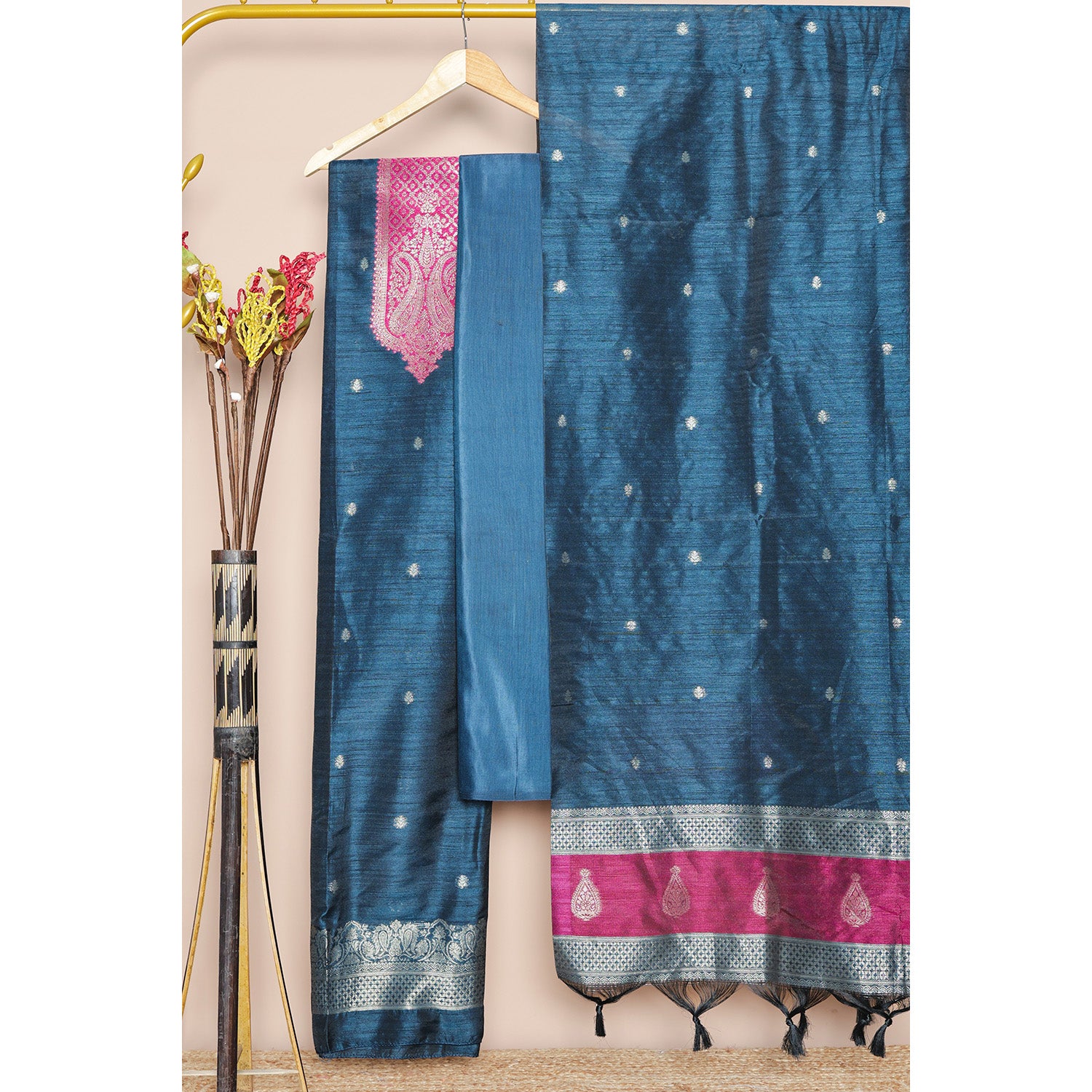 BROCADE RAW SILK SUIT SET