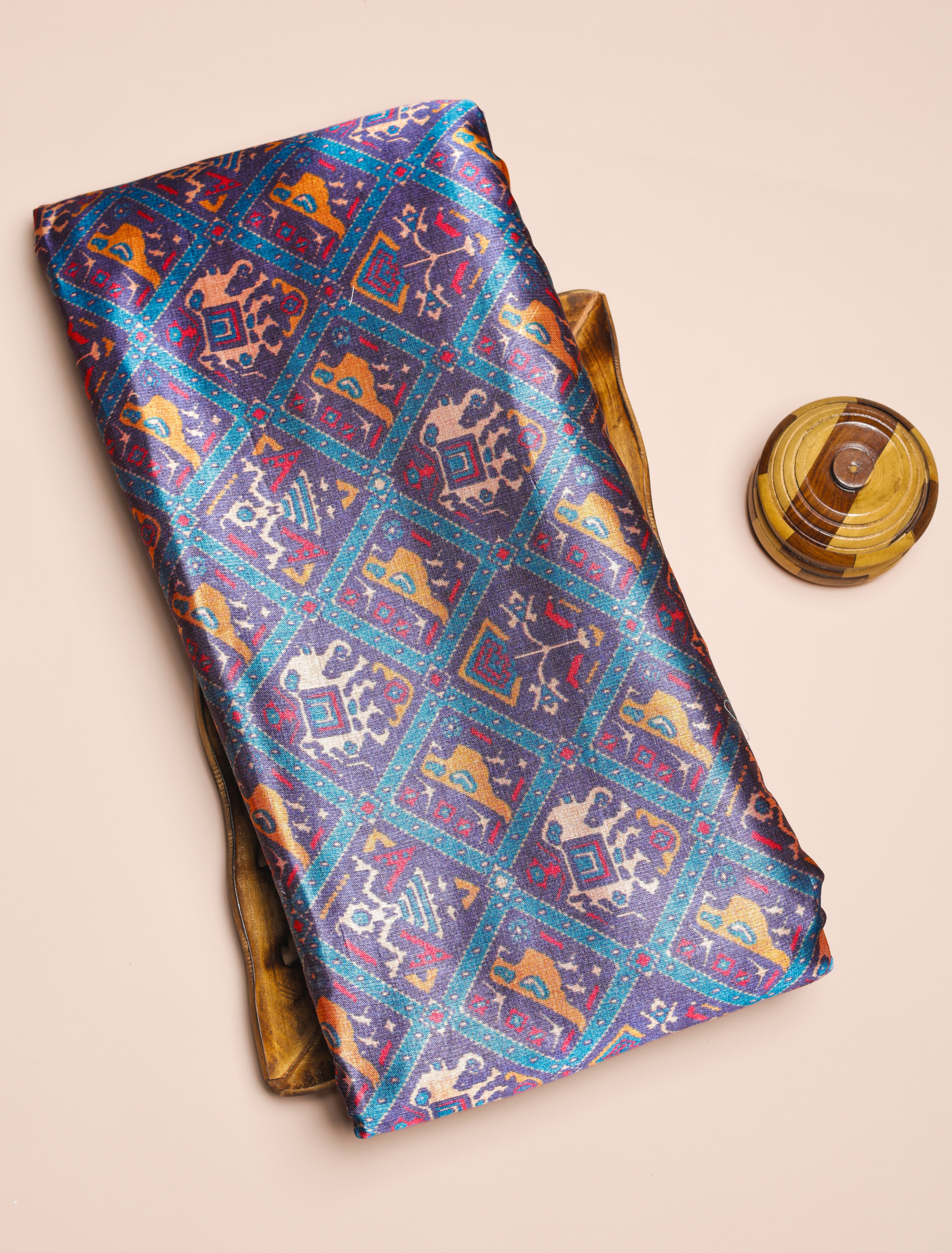 PURE MASHRU GAJJI SILK PRINTED FABRIC