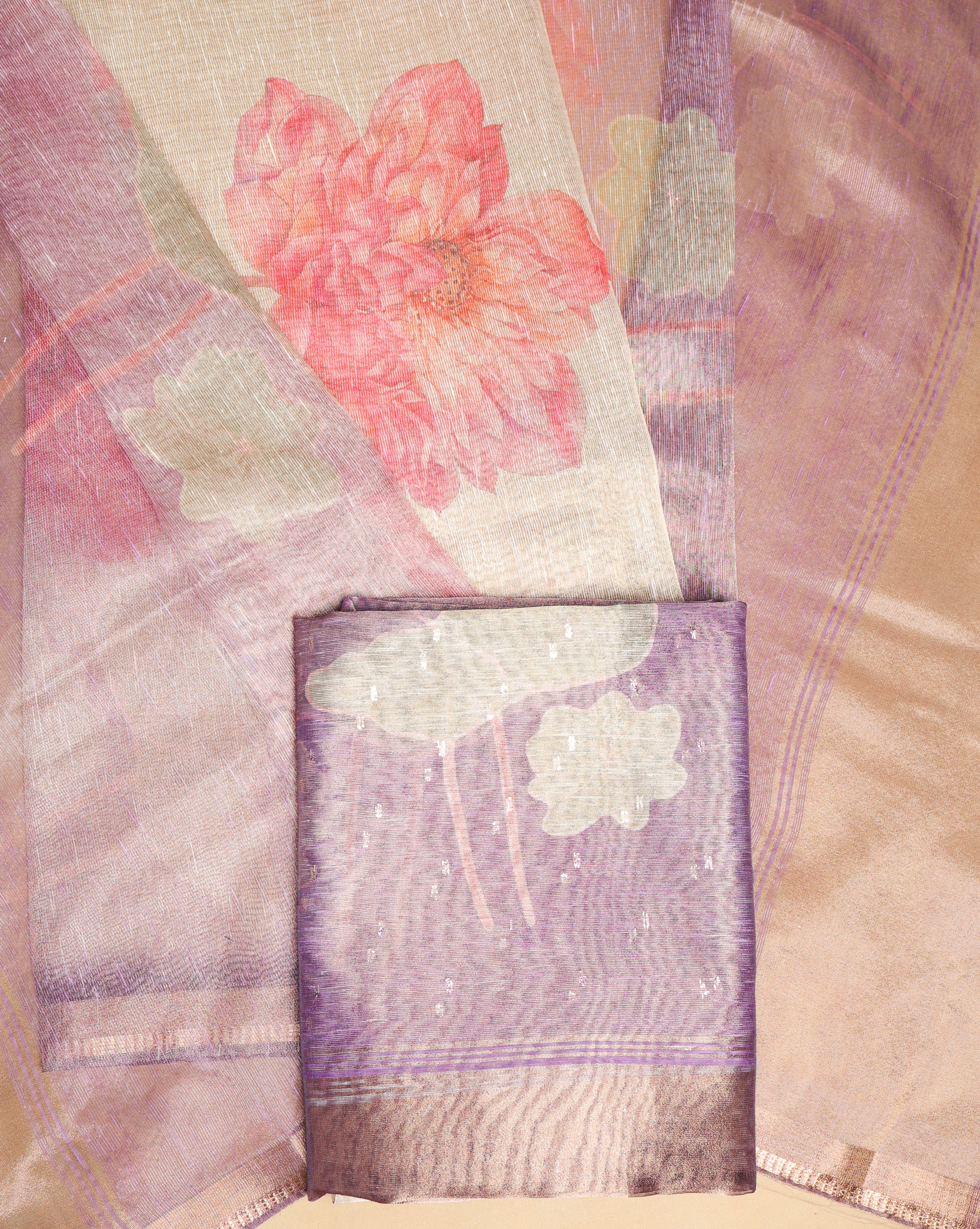 TEHZEEB - TISSUE SILK PRINTED 2 PIECE SET
