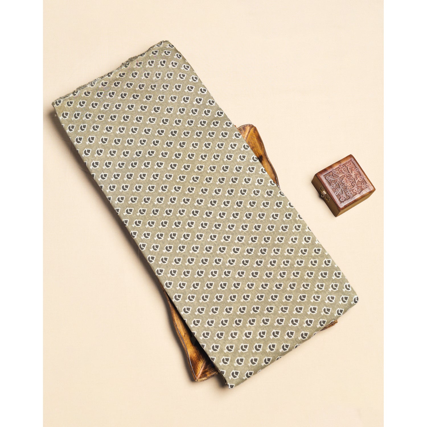 CREPE AJRAKH PRINTED FABRIC