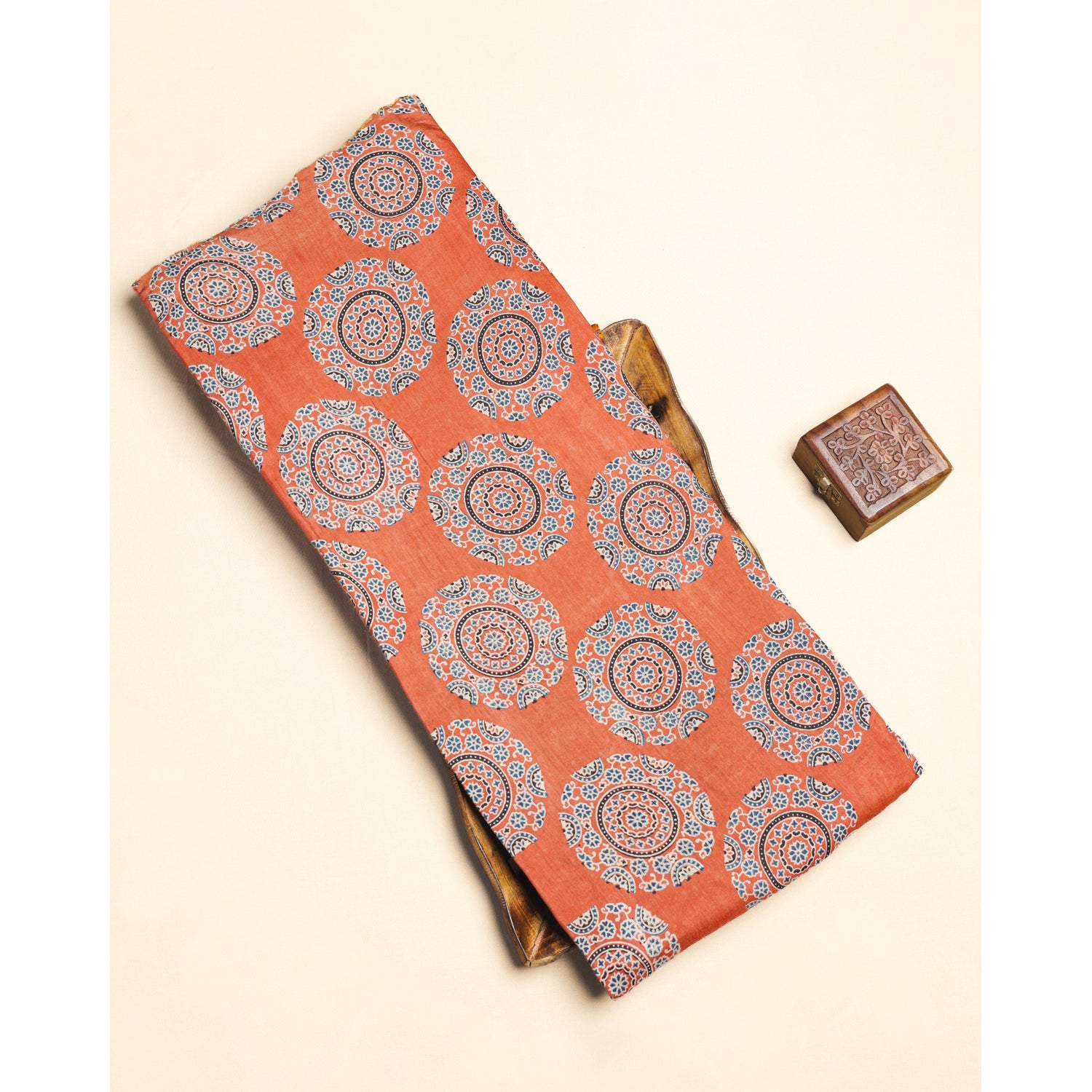 CREPE AJRAKH PRINTED FABRIC