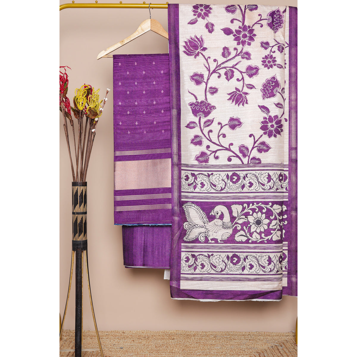 DEVANSHI - SEMI TUSSAR PRINTED SUIT SET