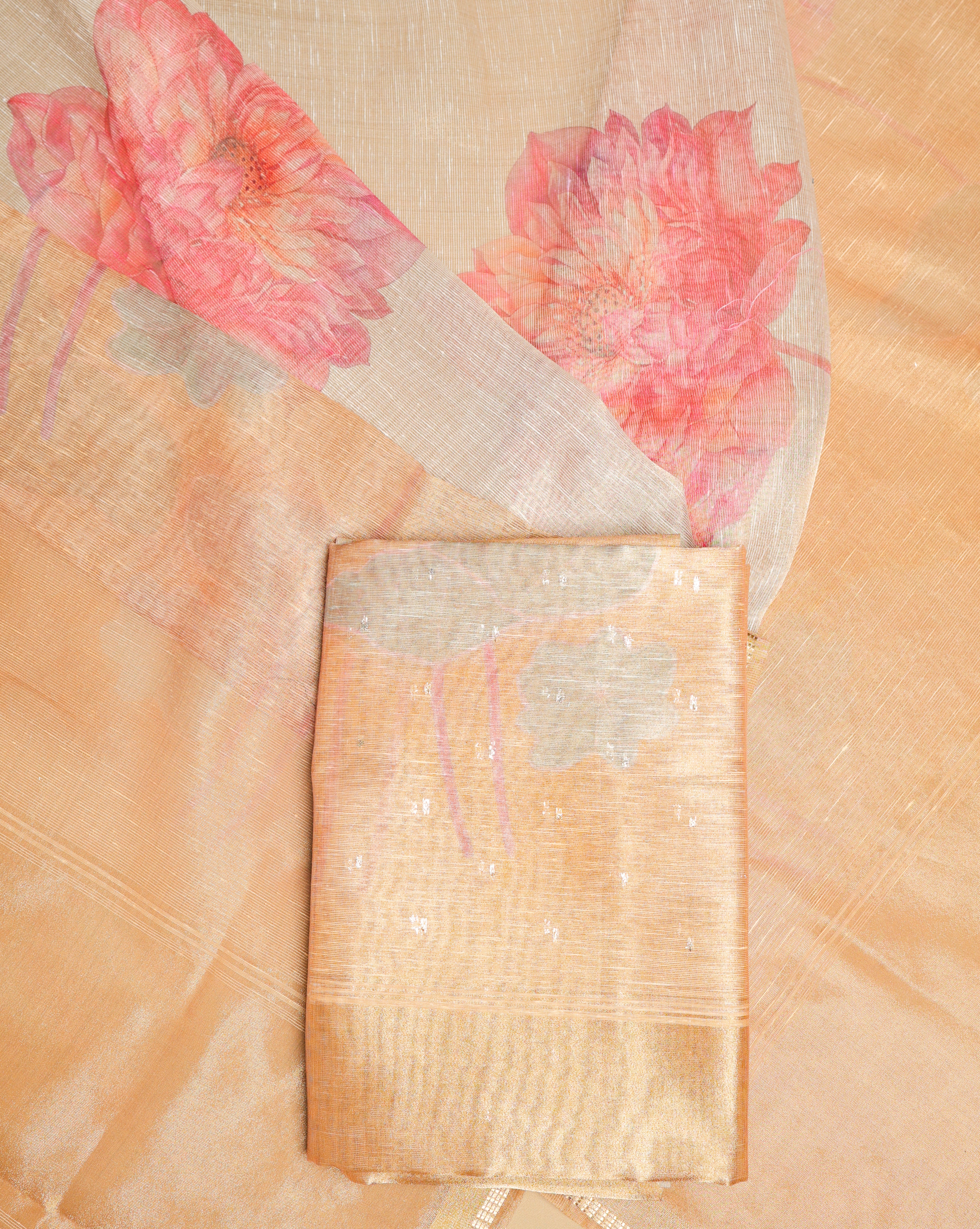 TEHZEEB - TISSUE SILK PRINTED 2 PIECE SET