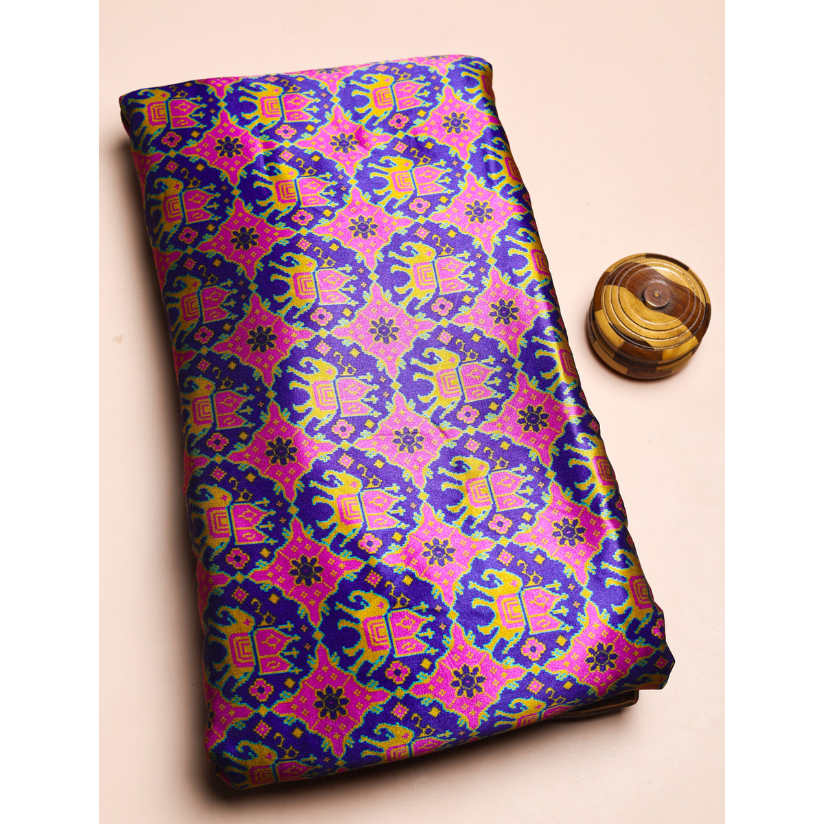 PURE MASHRU GAJJI SILK PATOLA PRINTED FABRIC