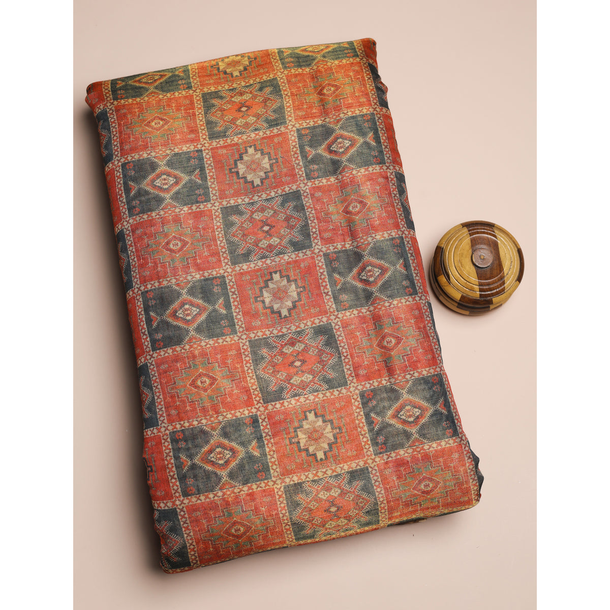 SEMI TUSSAR PRINTED FABRIC