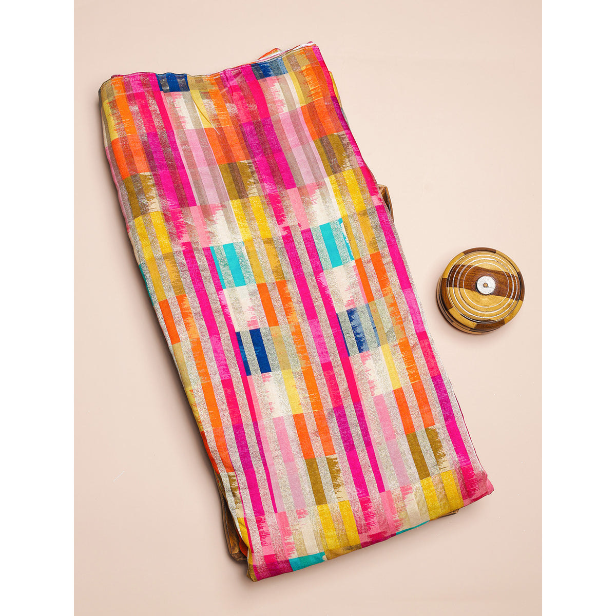 PURE MUL CHANDERI LUREX FABRIC