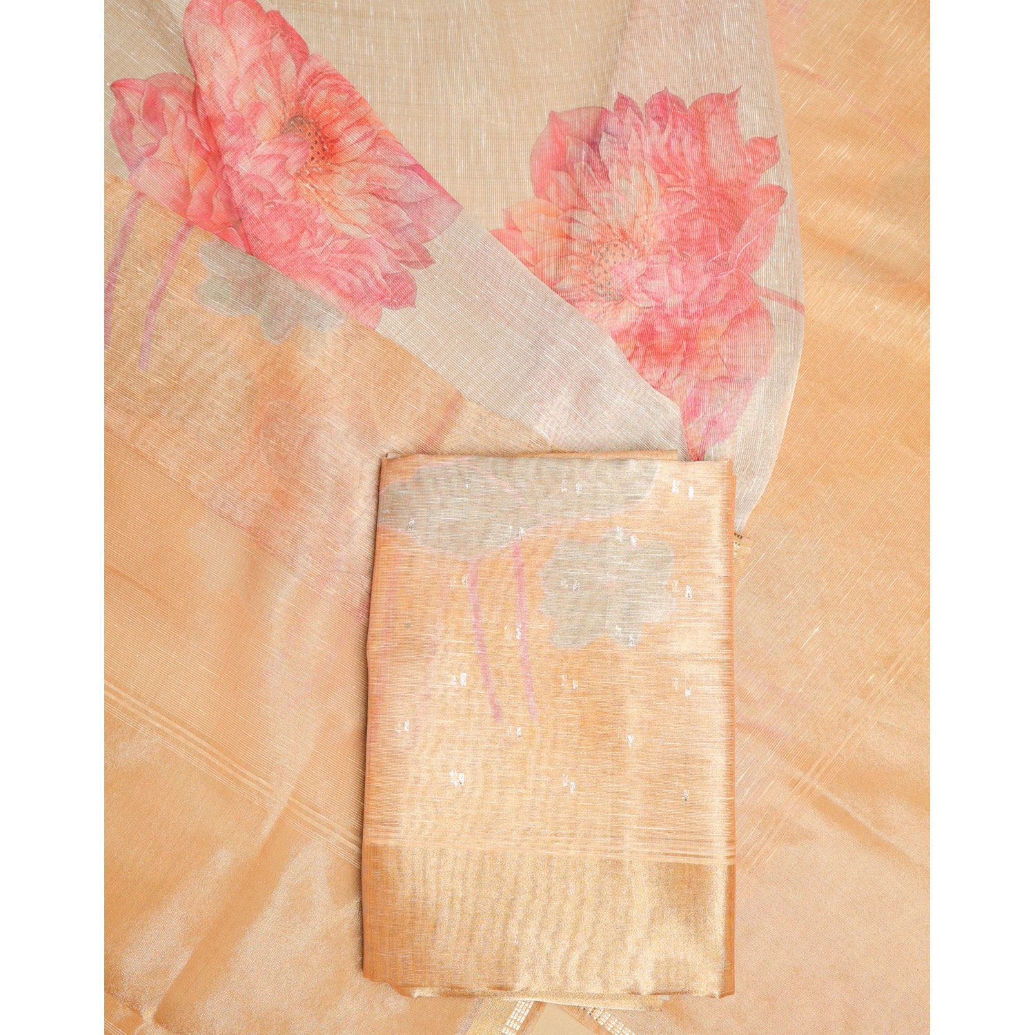 TEHZEEB - TISSUE SILK PRINTED 2 PIECE SET