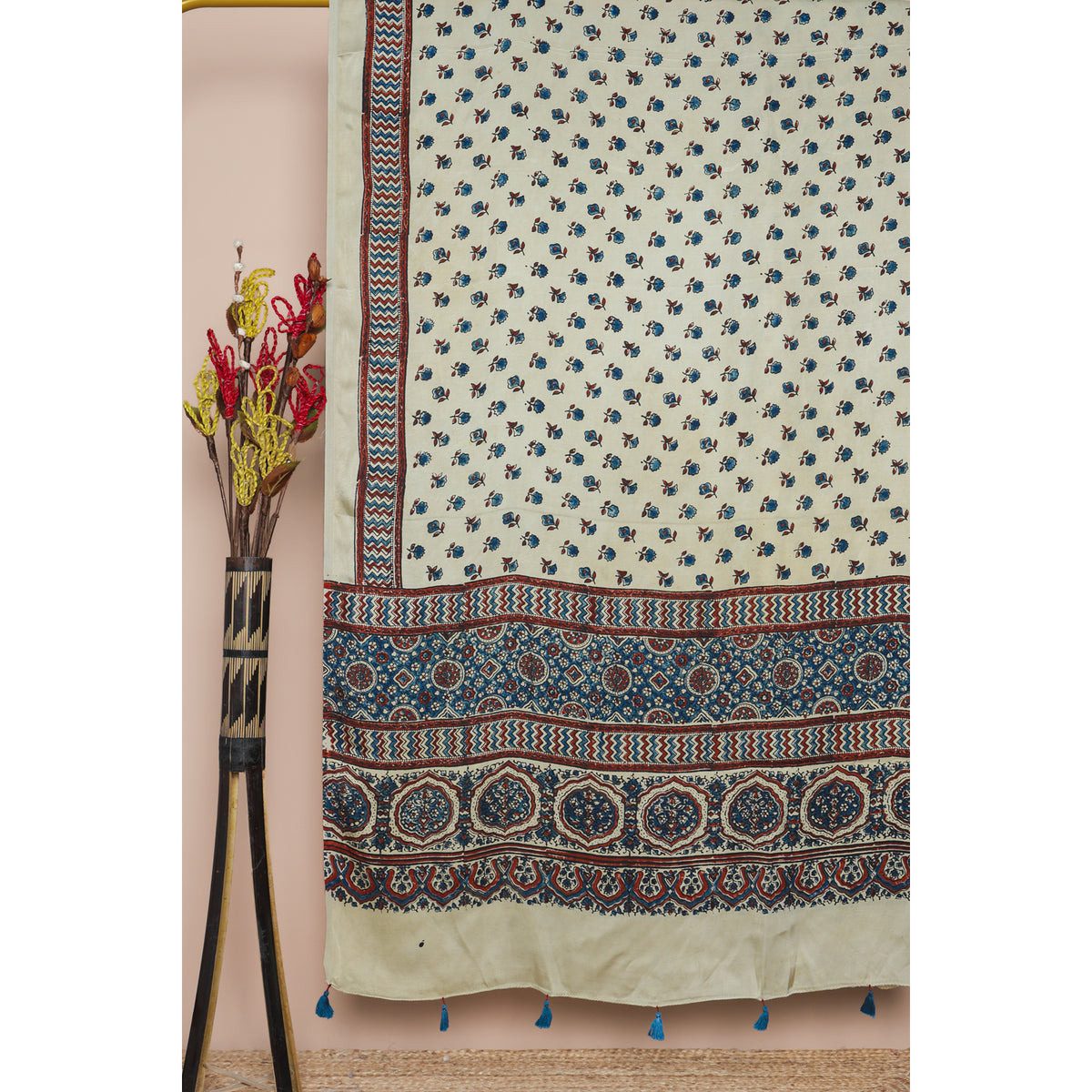 PURE MODAL SILK AJRAKH DUPATTA