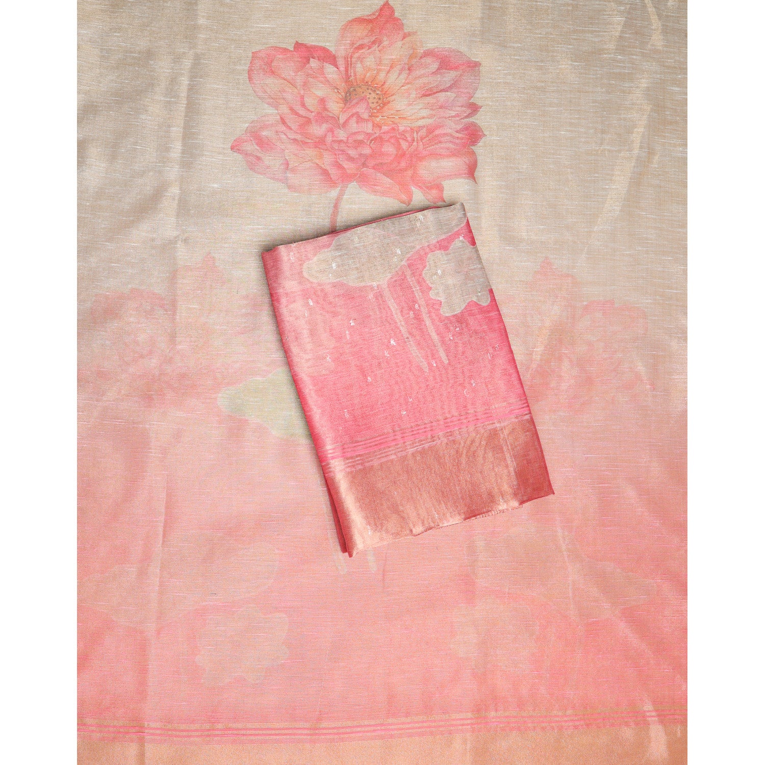 TEHZEEB - TISSUE SILK PRINTED 2 PIECE SET
