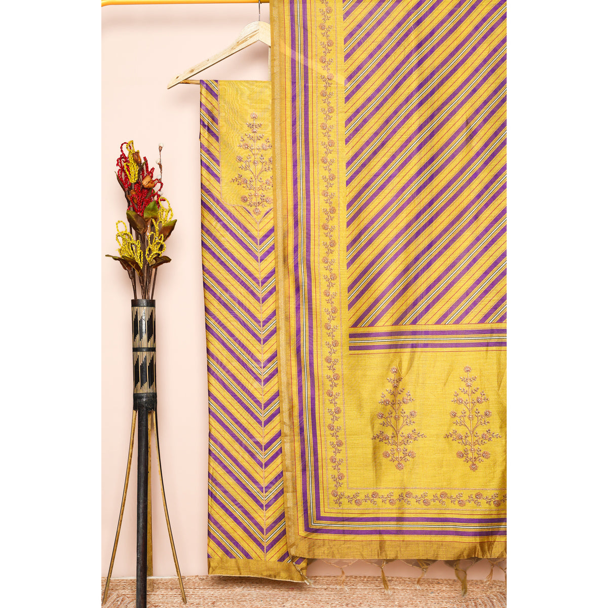 CHANDERI SILK PRINTED 2 PIECE SET
