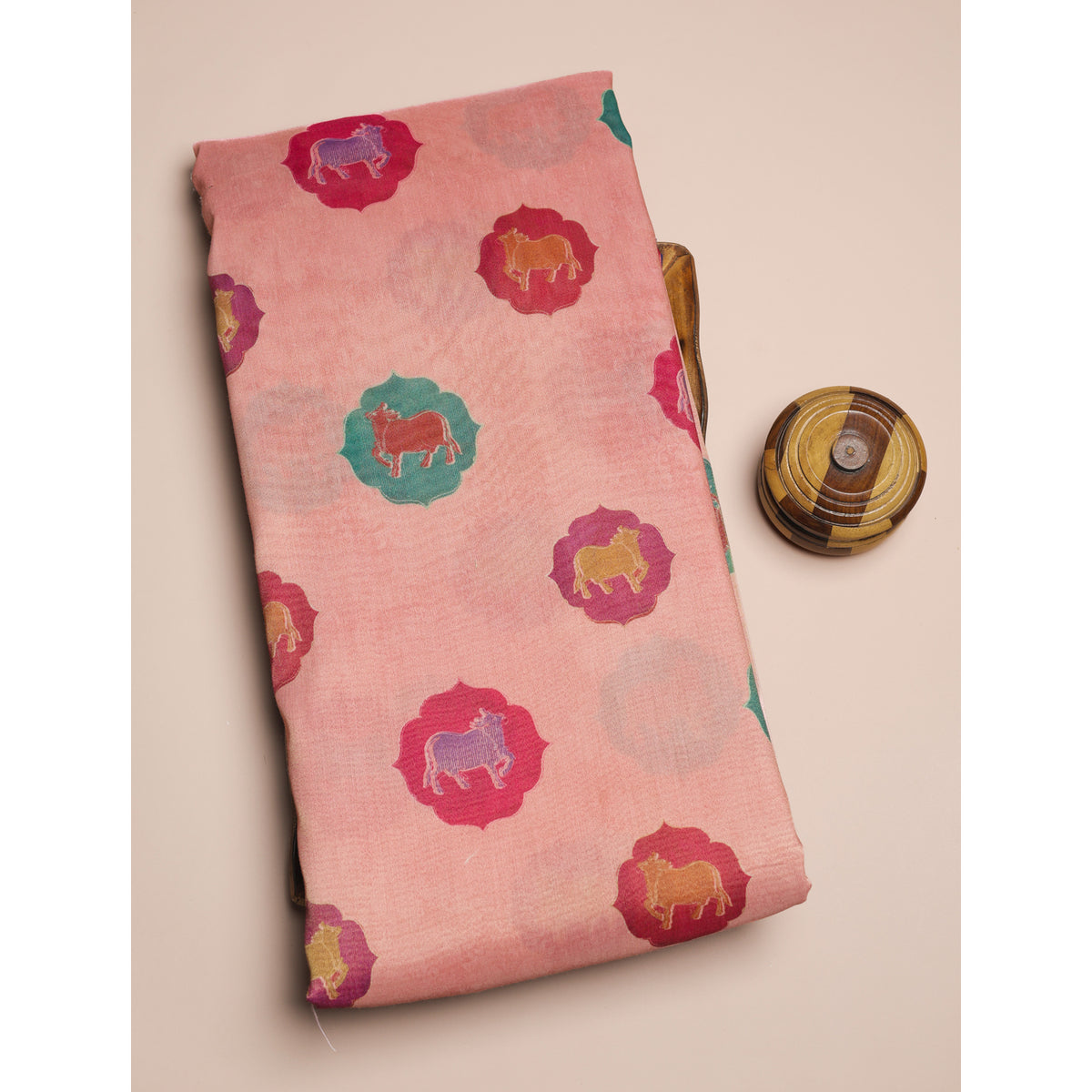 SEMI TUSSAR PRINTED FABRIC