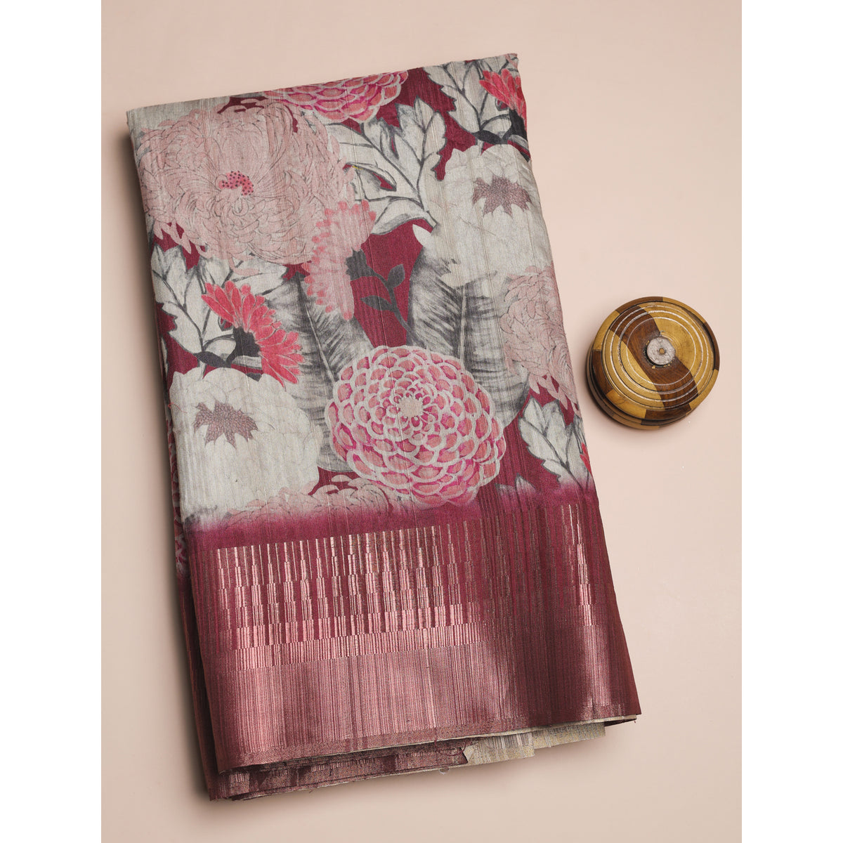 SEMI TUSSAR PRINTED FABRIC
