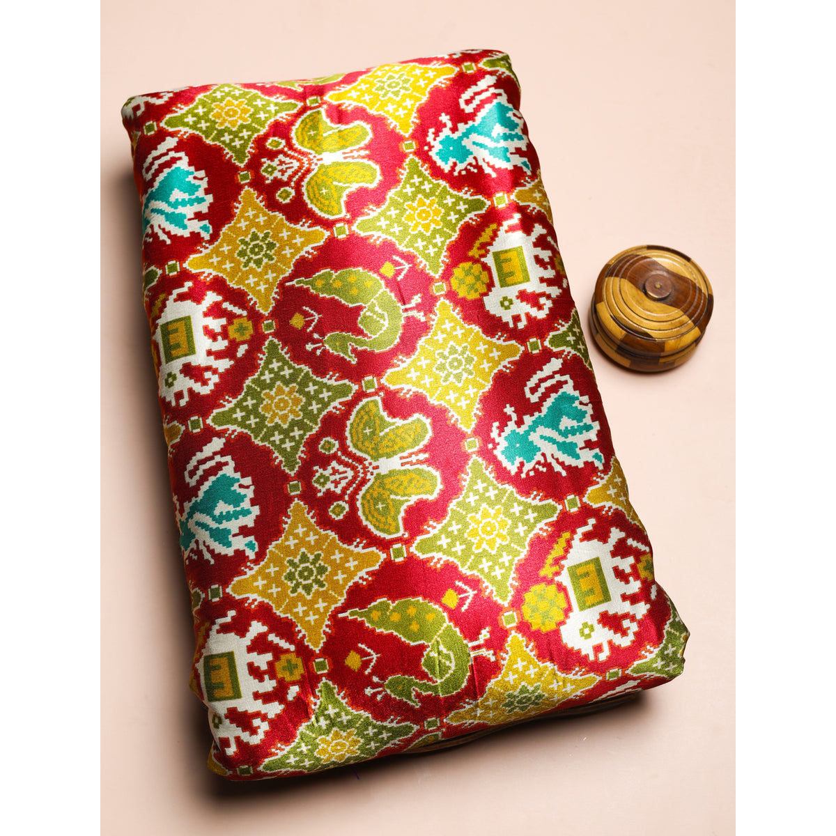 PURE MASHRU GAJJI SILK PATOLA PRINTED FABRIC