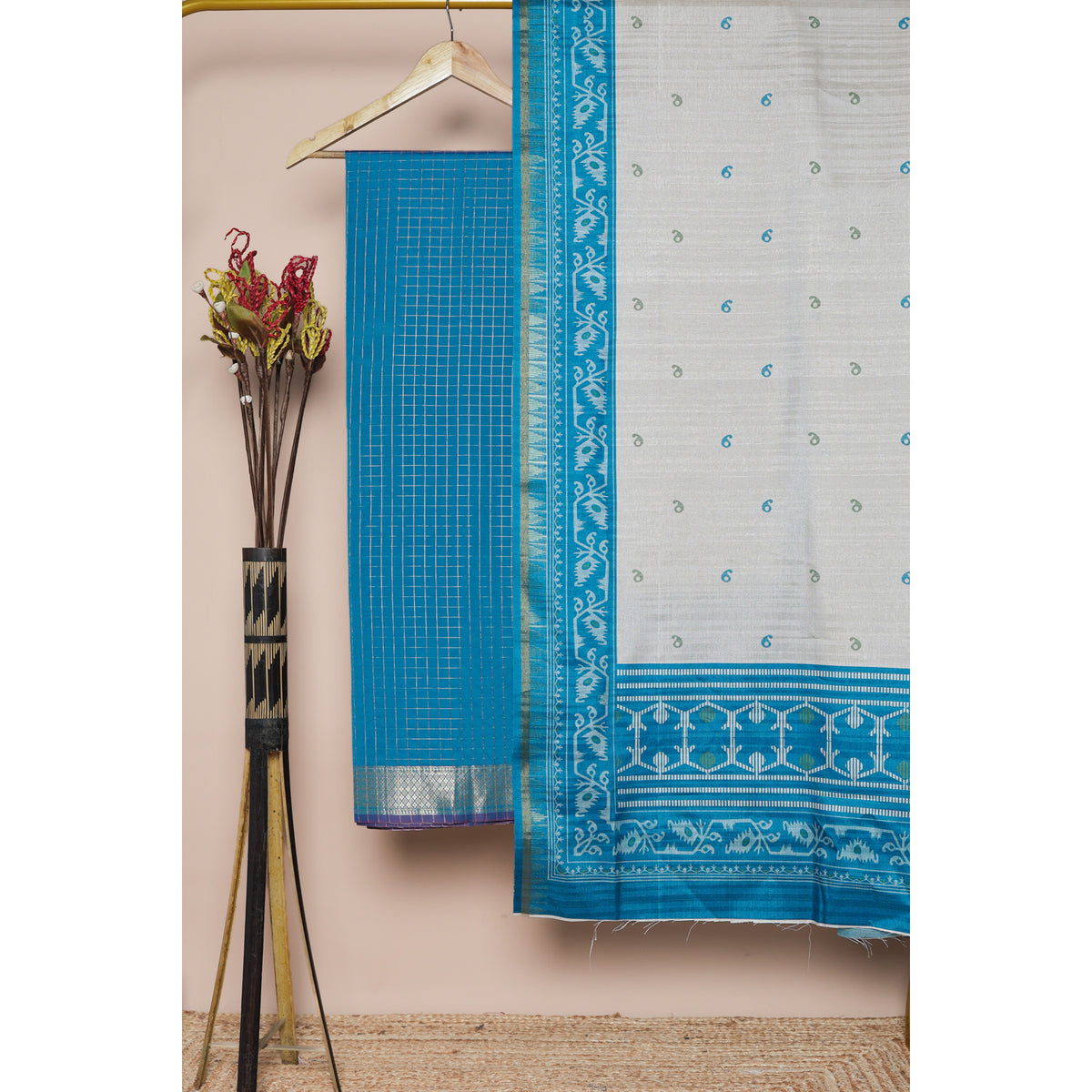 PURE BANARASI CHANDERI 2 PIECE SET