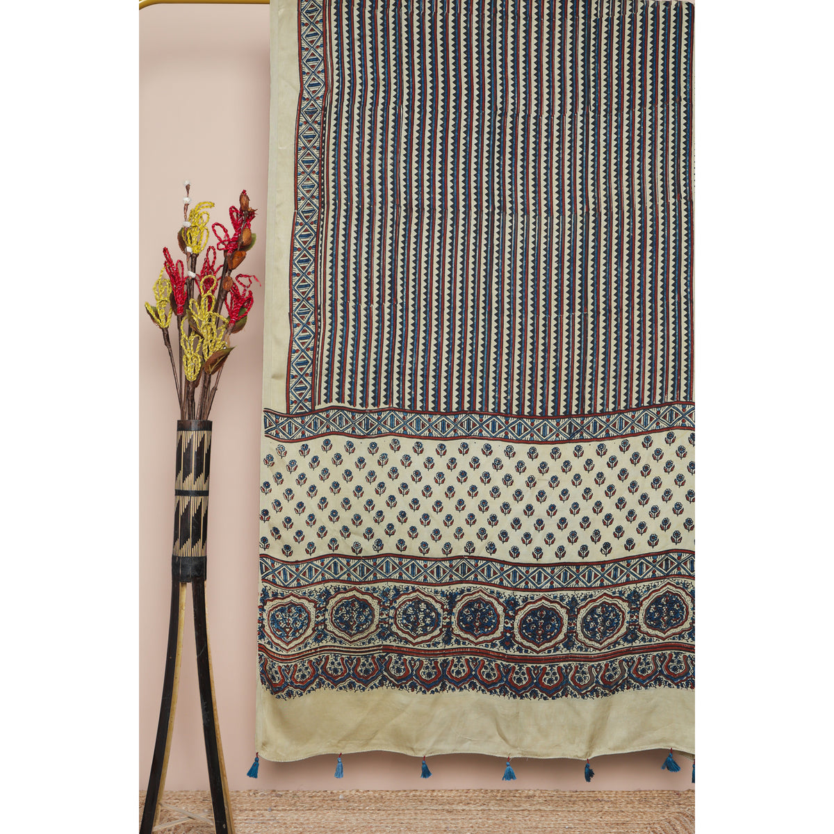 PURE MODAL SILK AJRAKH DUPATTA