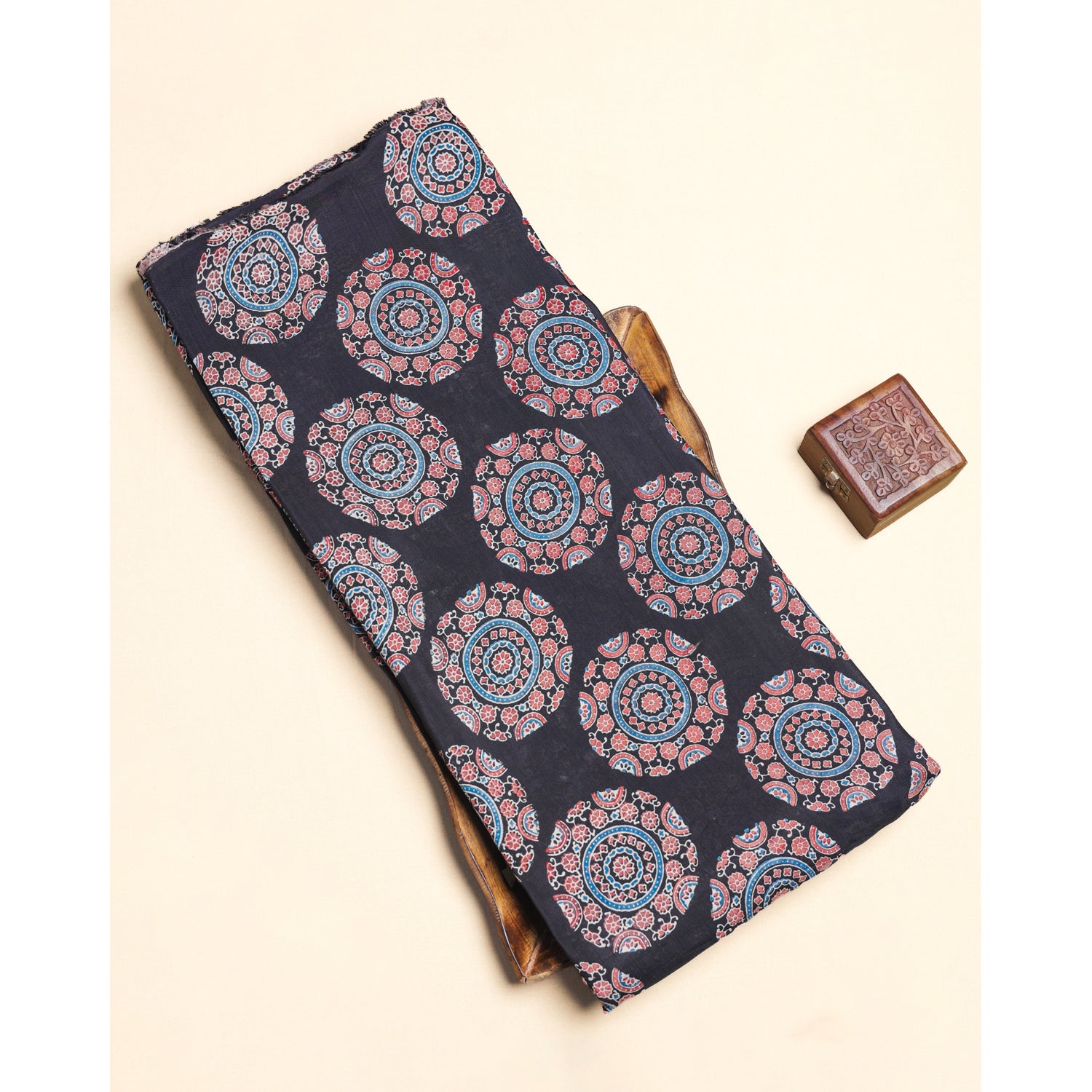 CREPE AJRAKH PRINTED FABRIC