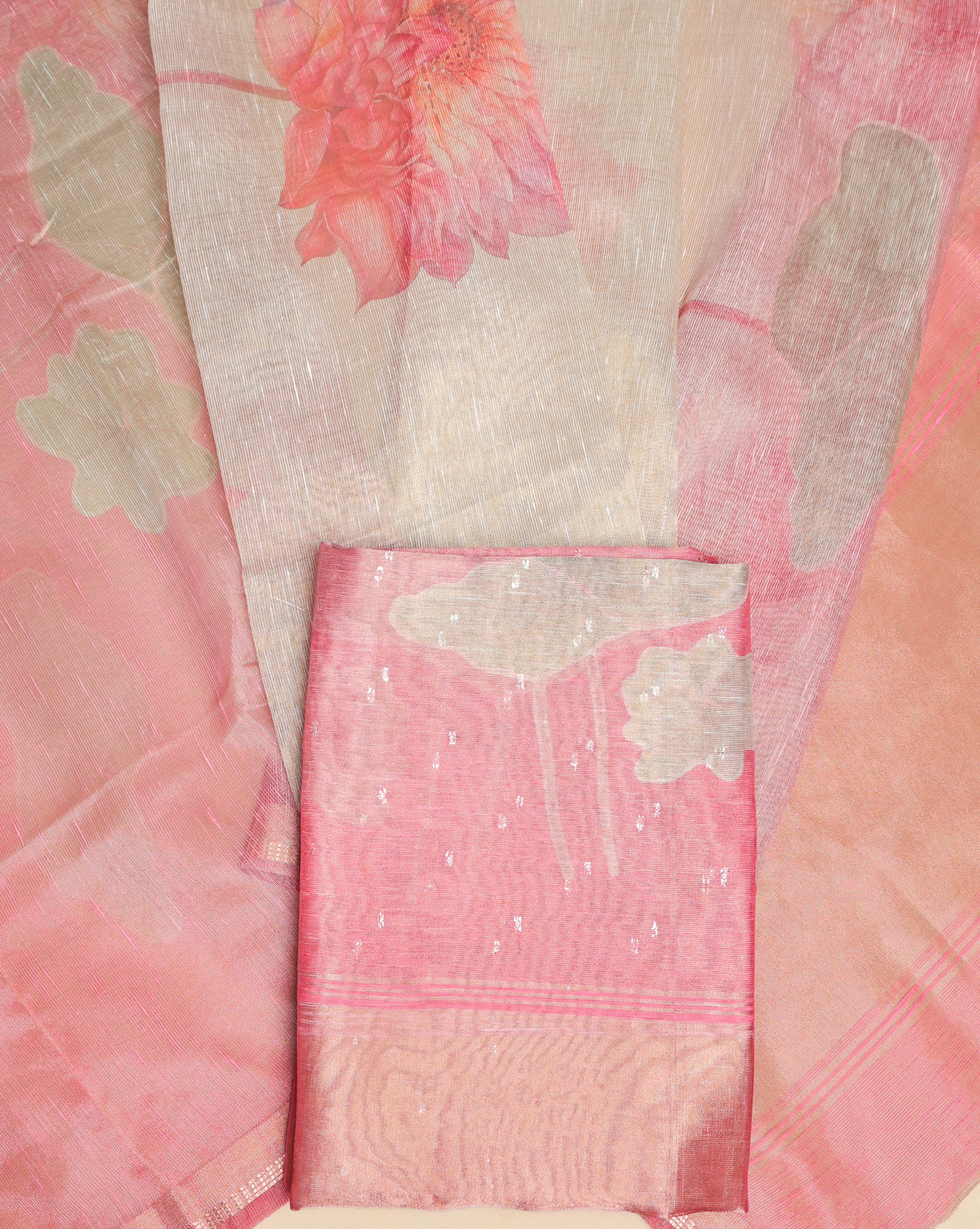 TEHZEEB - TISSUE SILK PRINTED 2 PIECE SET