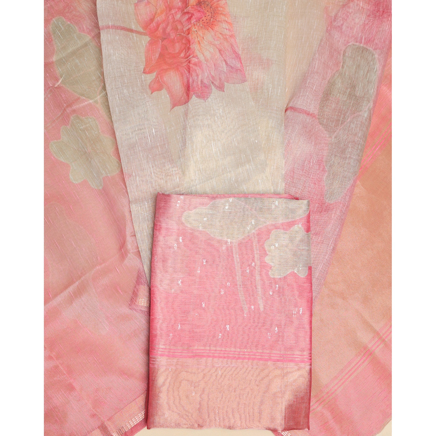 TEHZEEB - TISSUE SILK PRINTED 2 PIECE SET