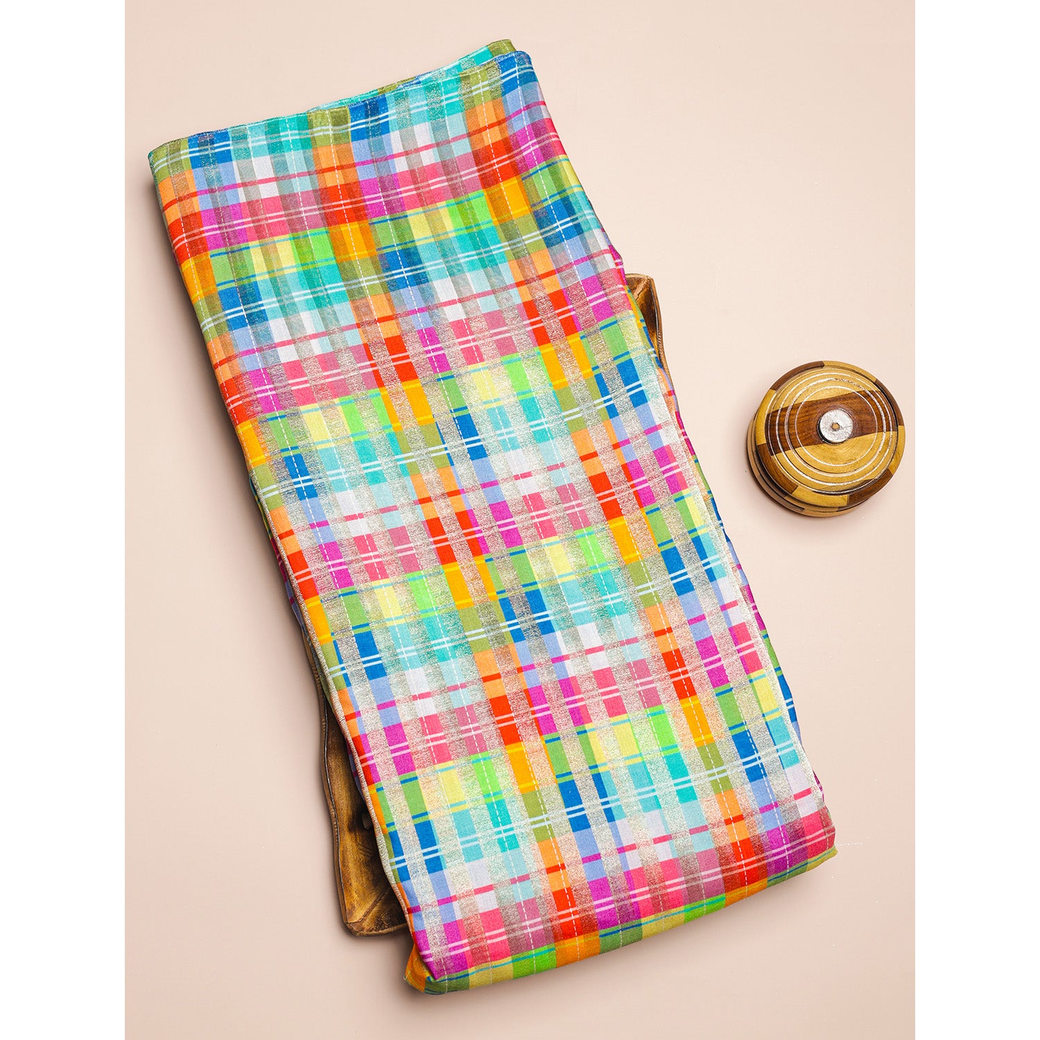 PURE MUL CHANDERI LUREX FABRIC