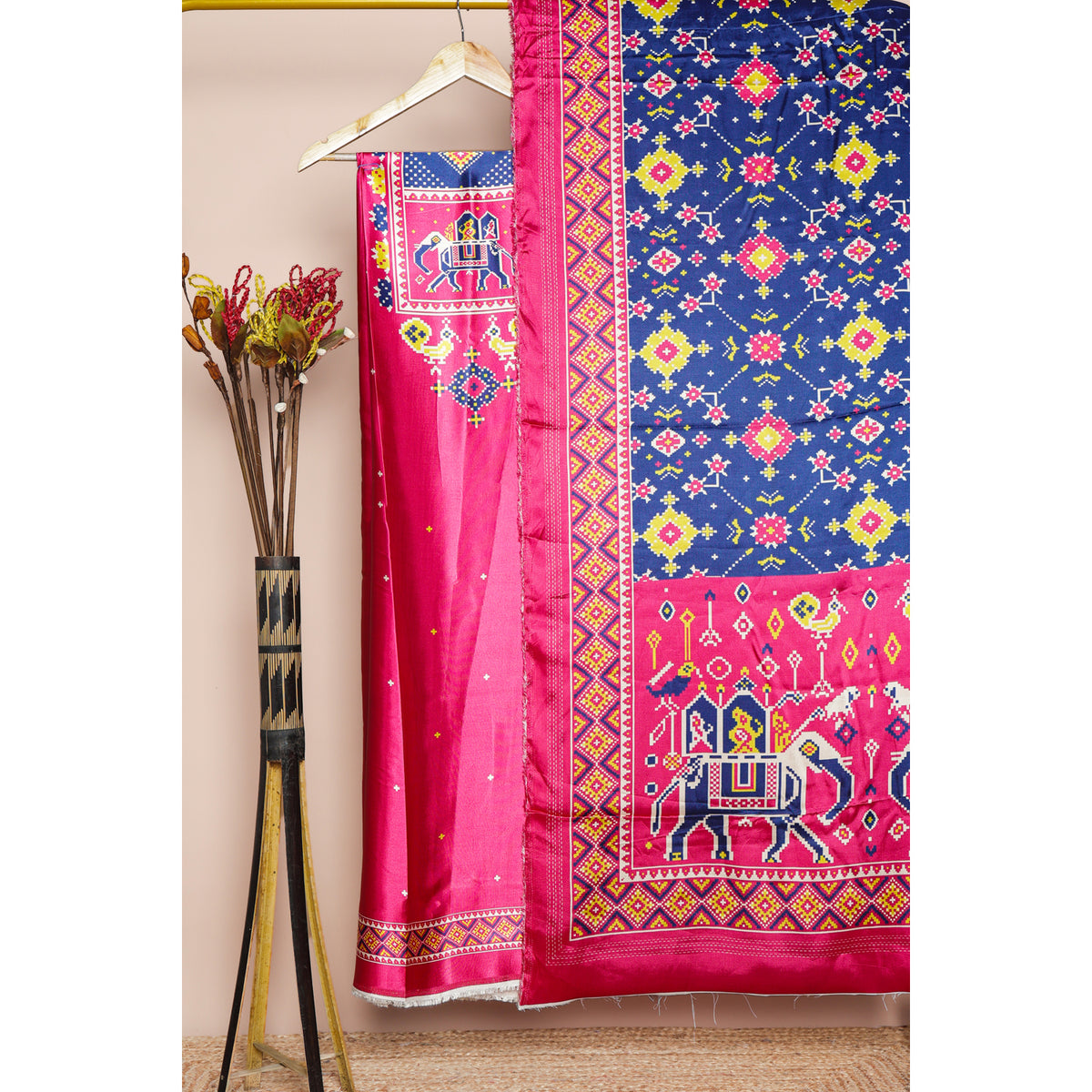 PURE GAJJI SILK PATOLA PRINTED 2 PIECE SET