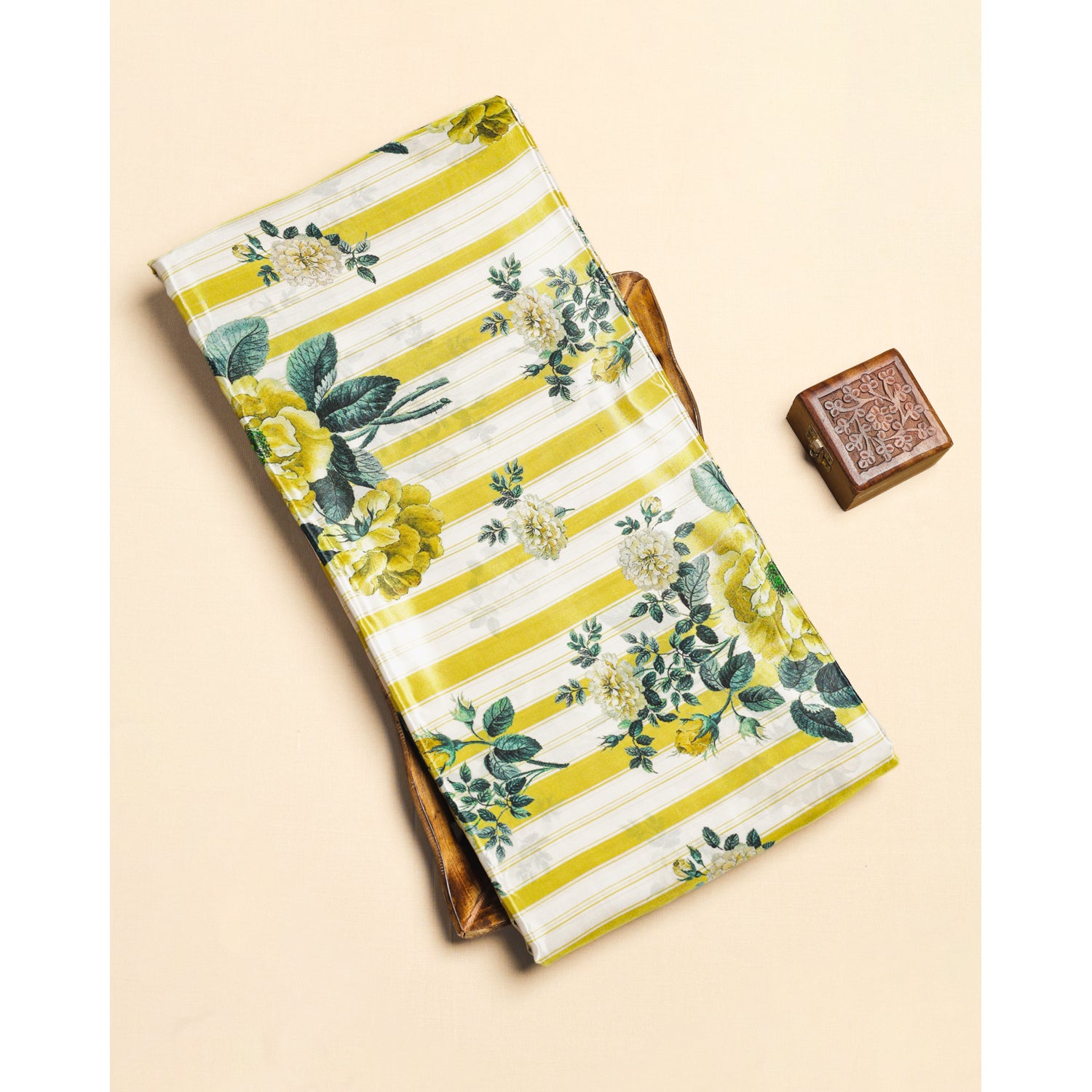 PURE NATURAL CREPE SILK PRINTED FABRIC