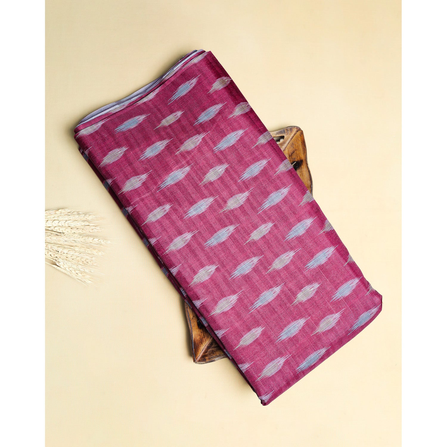 SEMI TUSSAR IKAT PRINTED FABRIC