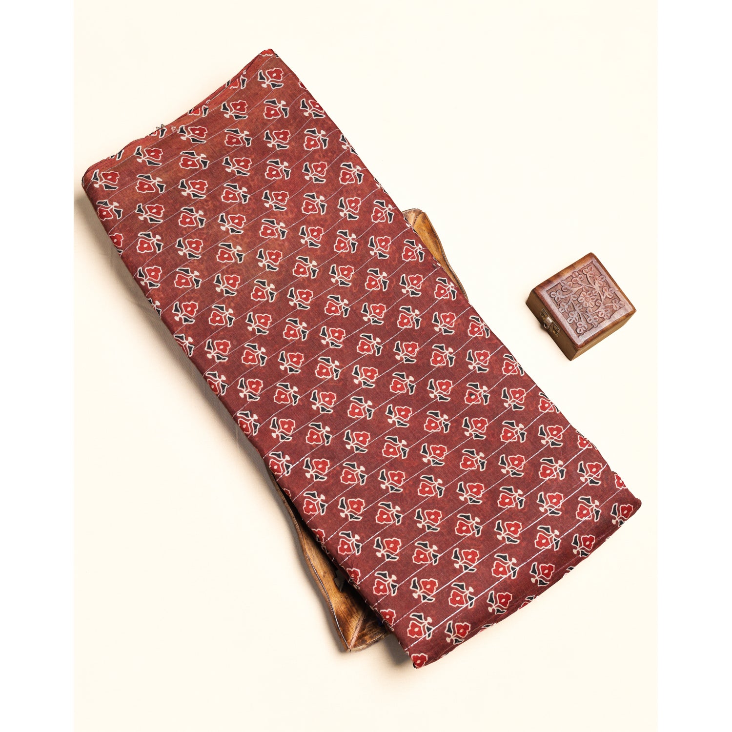 CREPE AJRAKH PRINTED FABRIC