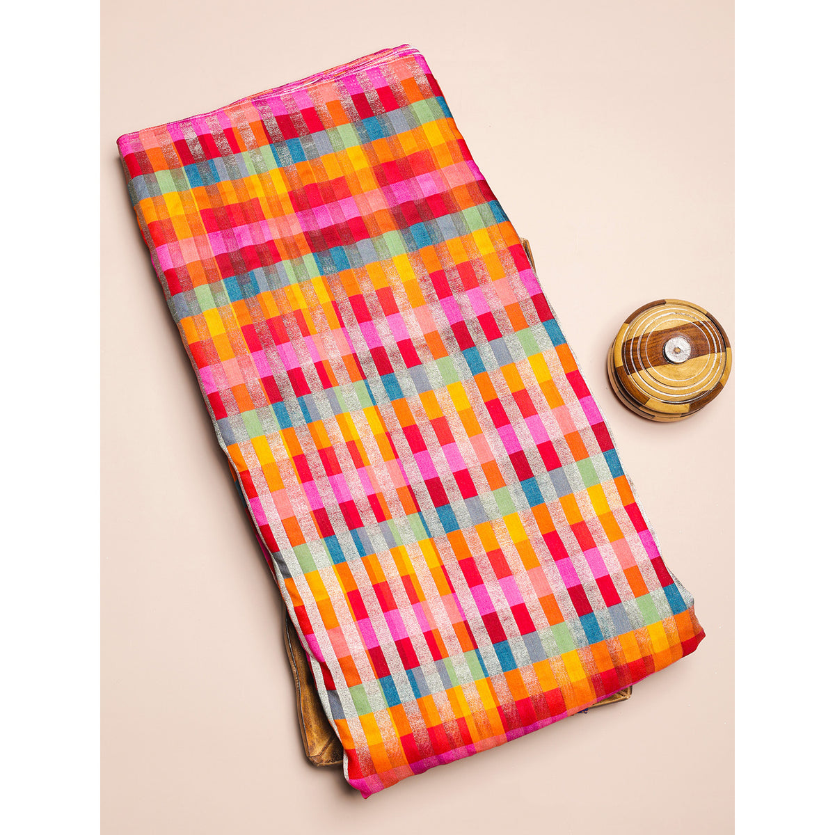 PURE MUL CHANDERI LUREX FABRIC