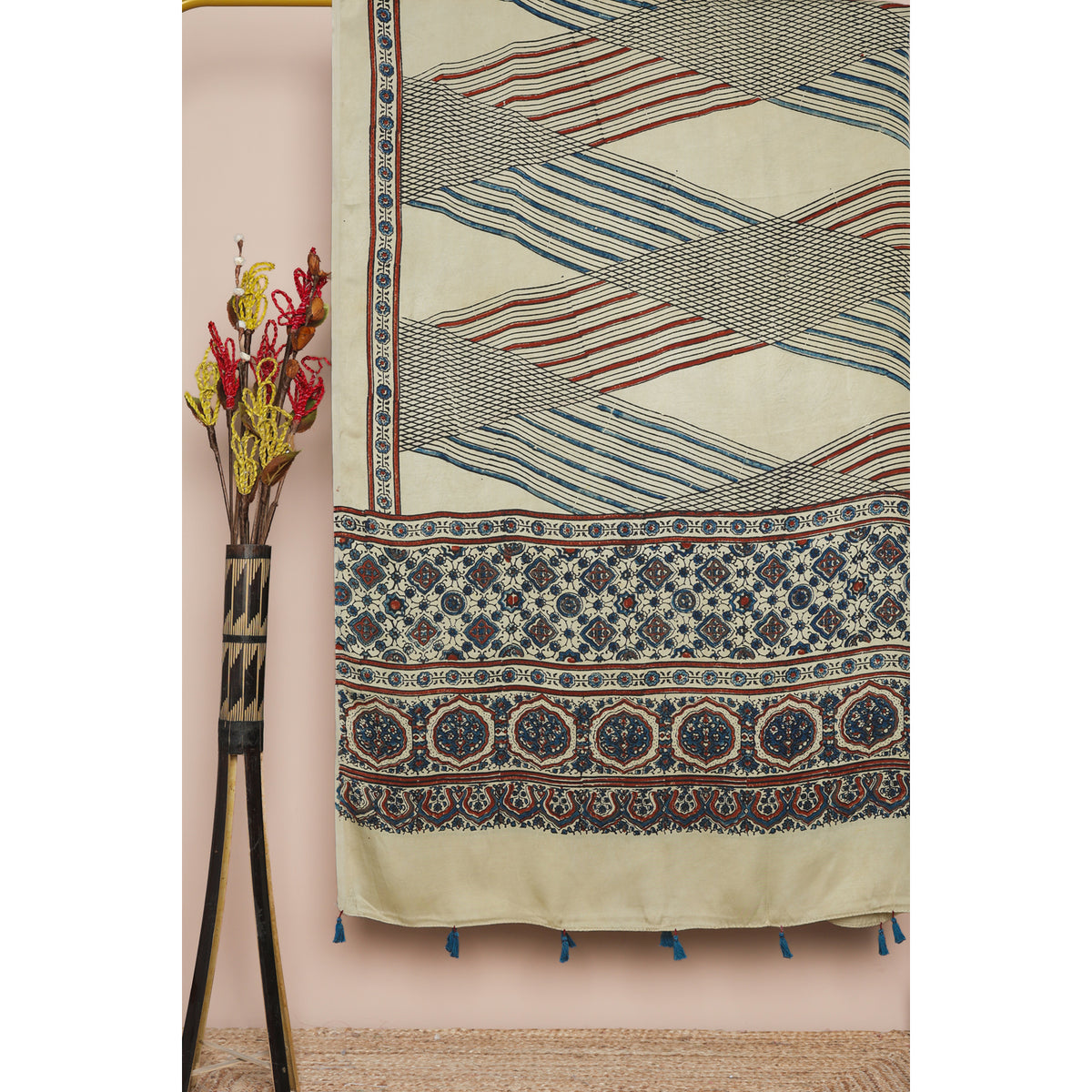 PURE MODAL SILK AJRAKH DUPATTA