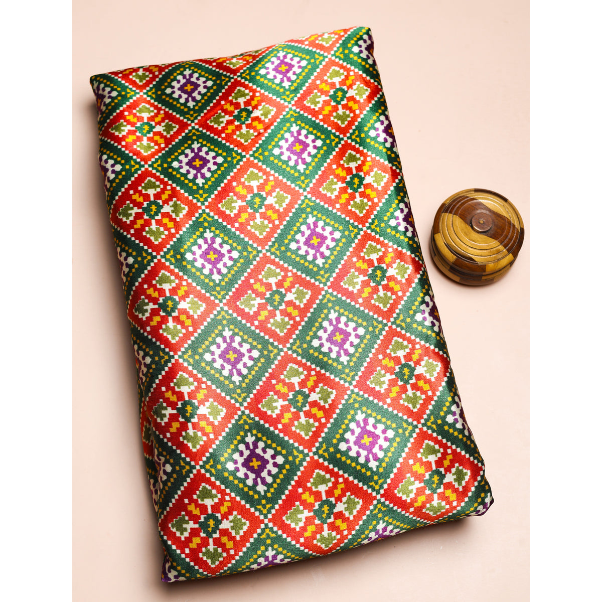 PURE MASHRU GAJJI SILK PATOLA PRINTED FABRIC