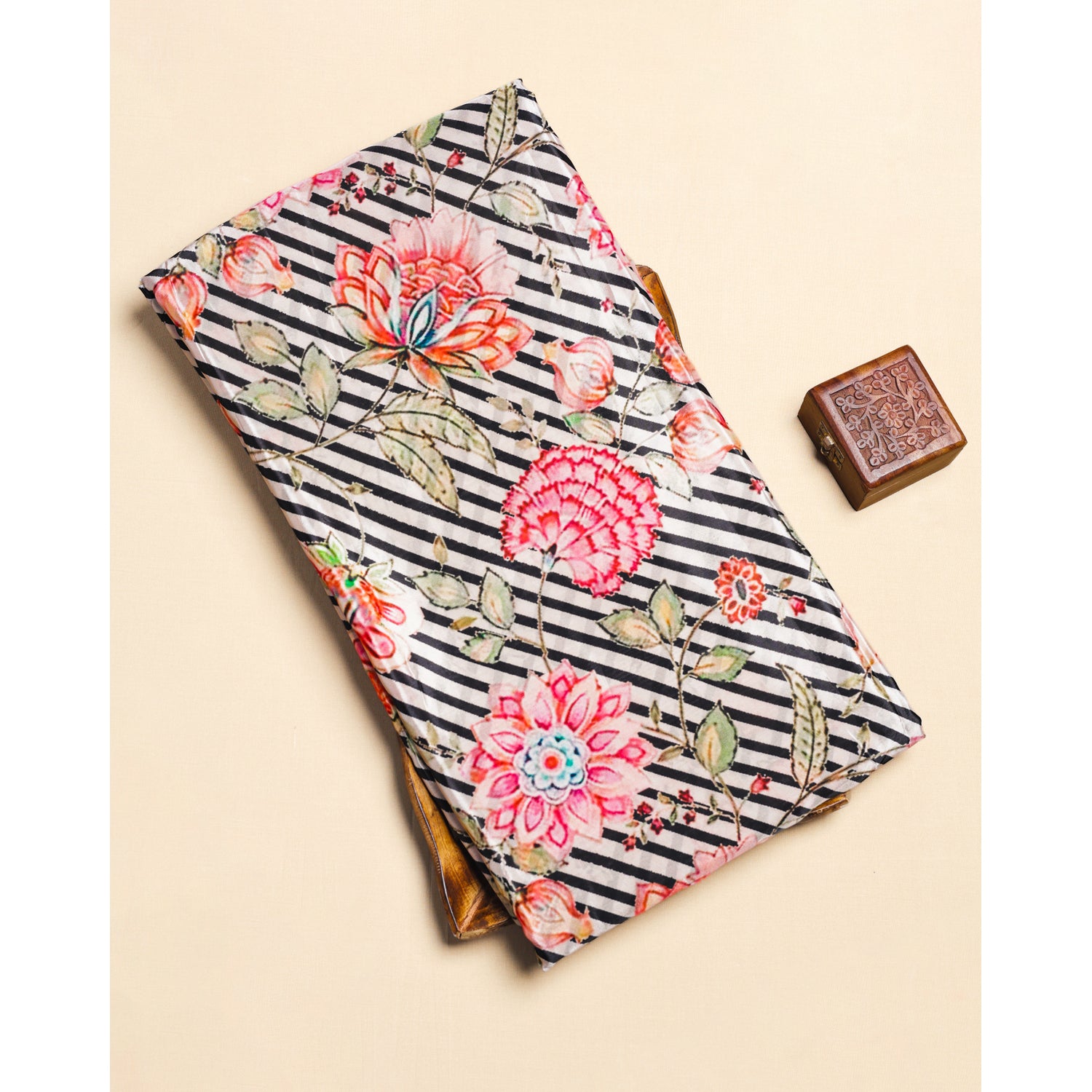 PURE NATURAL CREPE SILK PRINTED FABRIC
